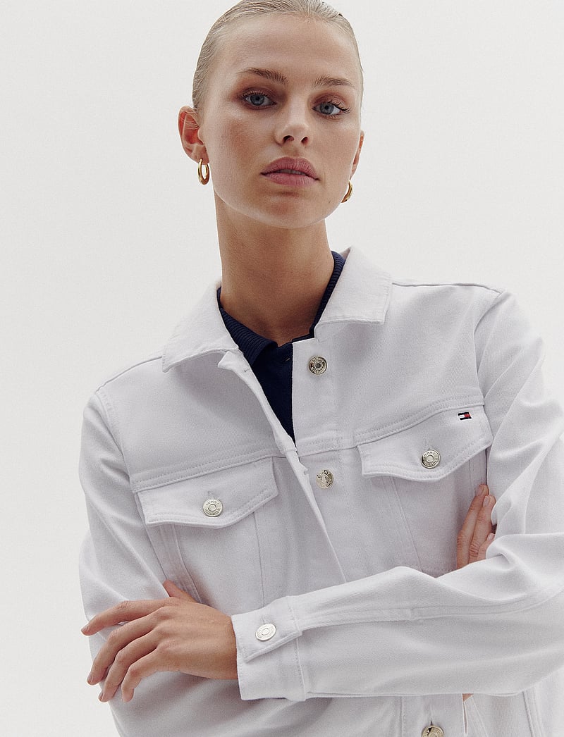 Tommy Hilfiger - DNM SLIM JACKET WHITE - denim jackets - th optic white - 2