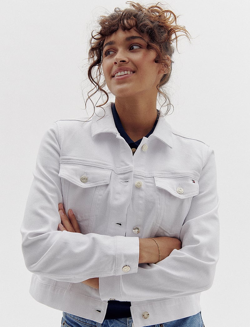 Tommy Hilfiger - DNM SLIM JACKET WHITE - denim jackets - th optic white - 3