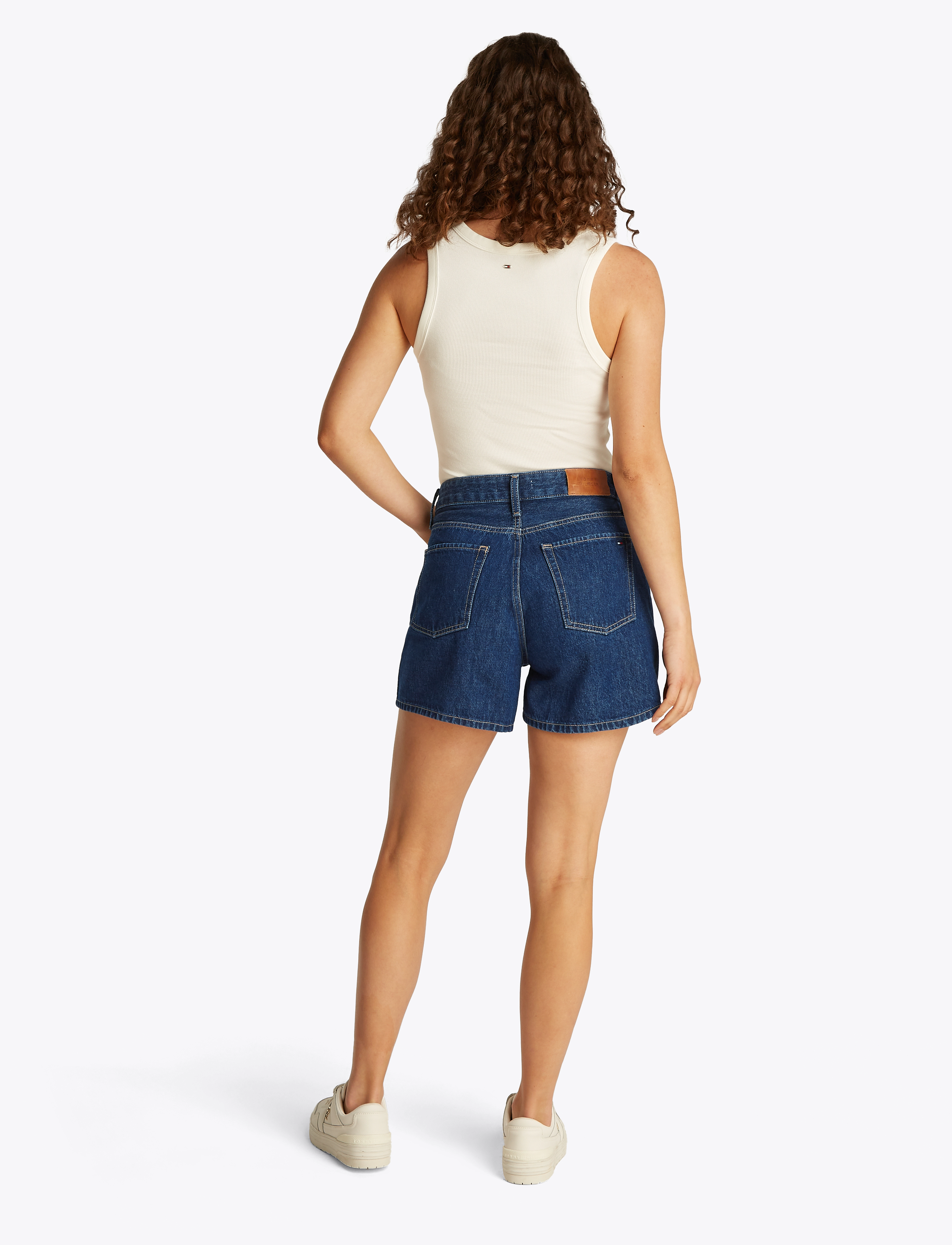 Tommy Hilfiger - DNM MINI SHORT HW ACE - gallastuttbuxur - ace - 2