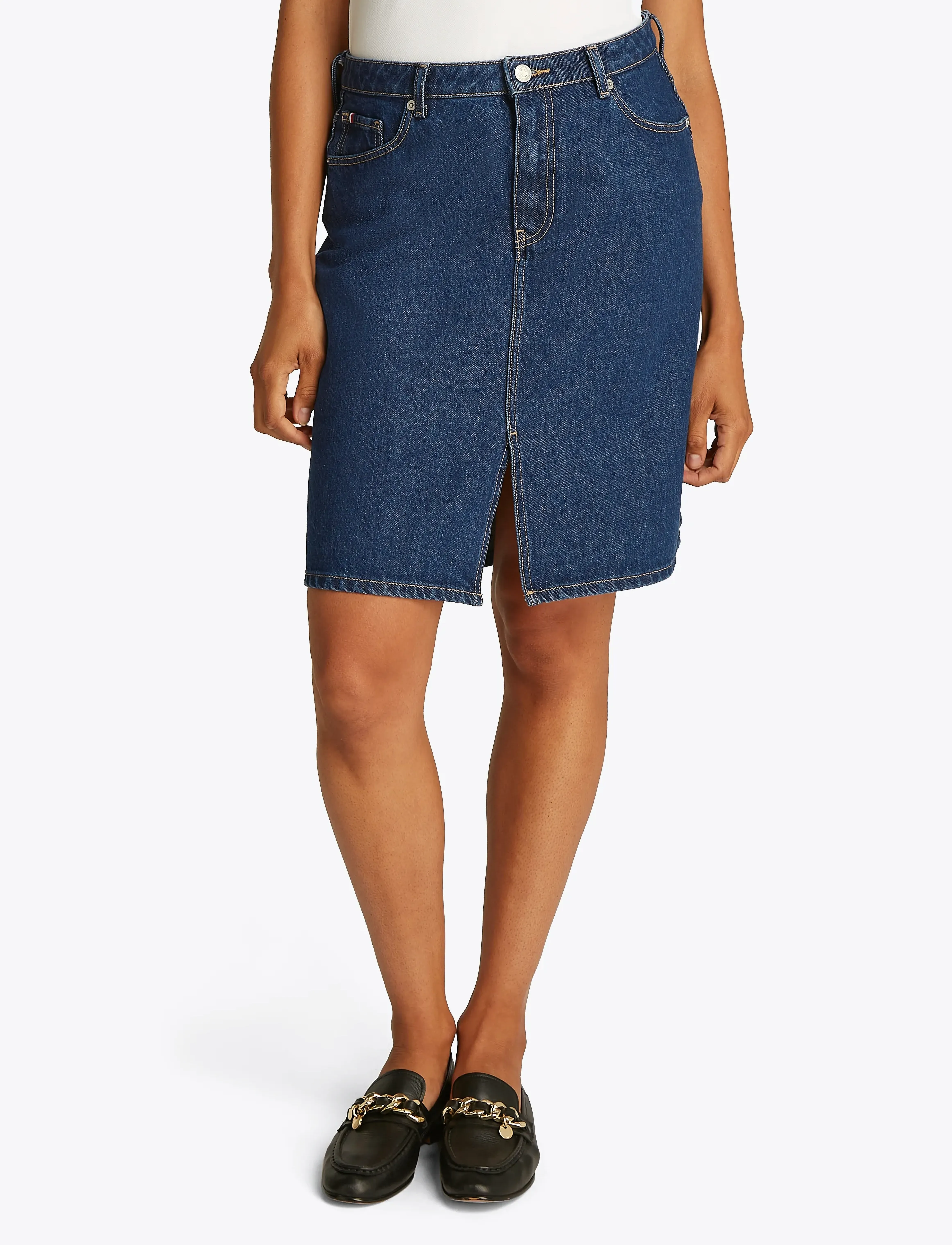 Tommy Hilfiger DNM KNEE STRAIGHT SKIRT RW ACE - Röcke - ACE / blue