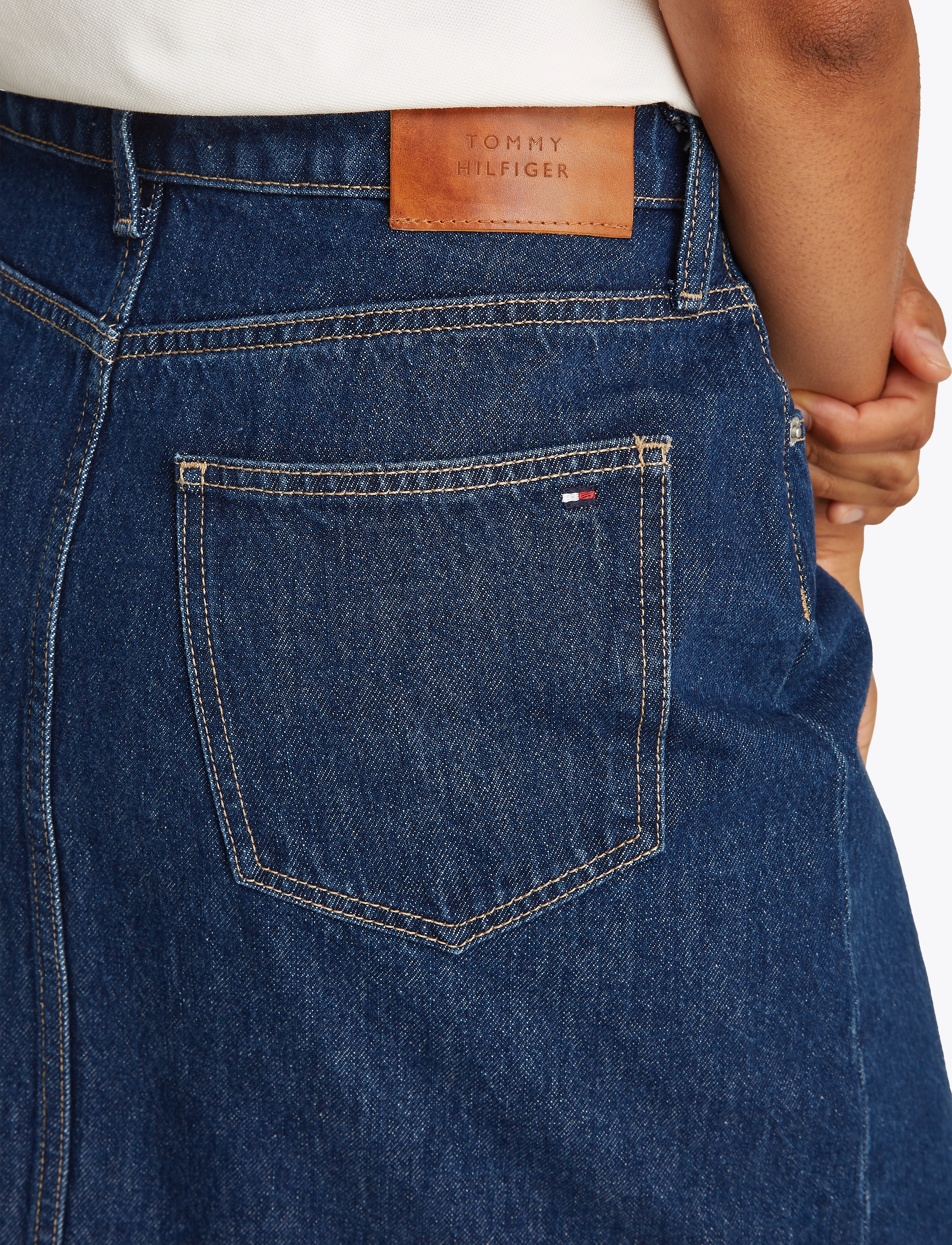 Tommy Hilfiger - DNM KNEE STRAIGHT SKIRT RW ACE - jupes en jeans - ace - 4
