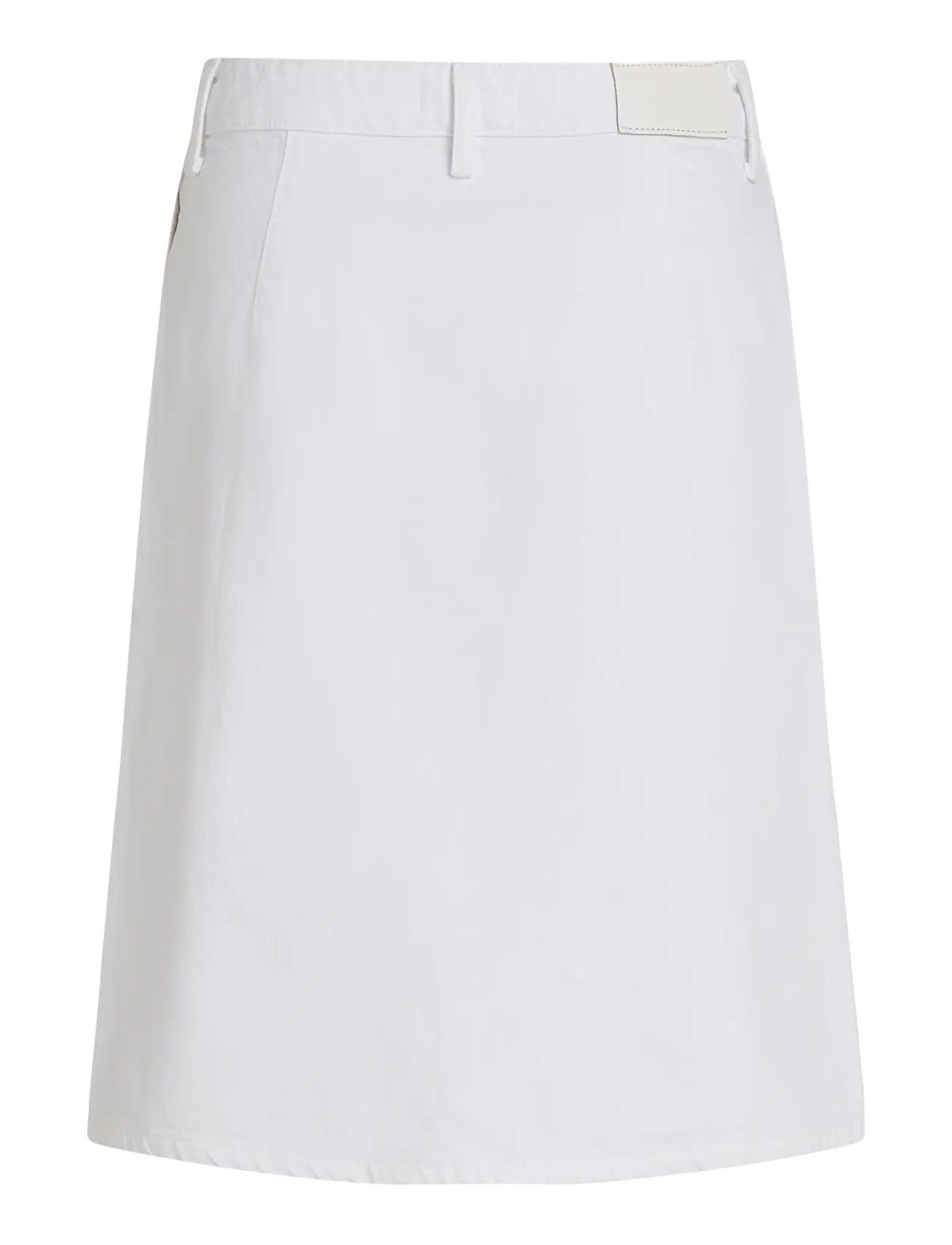 Tommy Hilfiger - DNM KNEE STRAIGHT SKIRT RW WHITE - th optic white - 1
