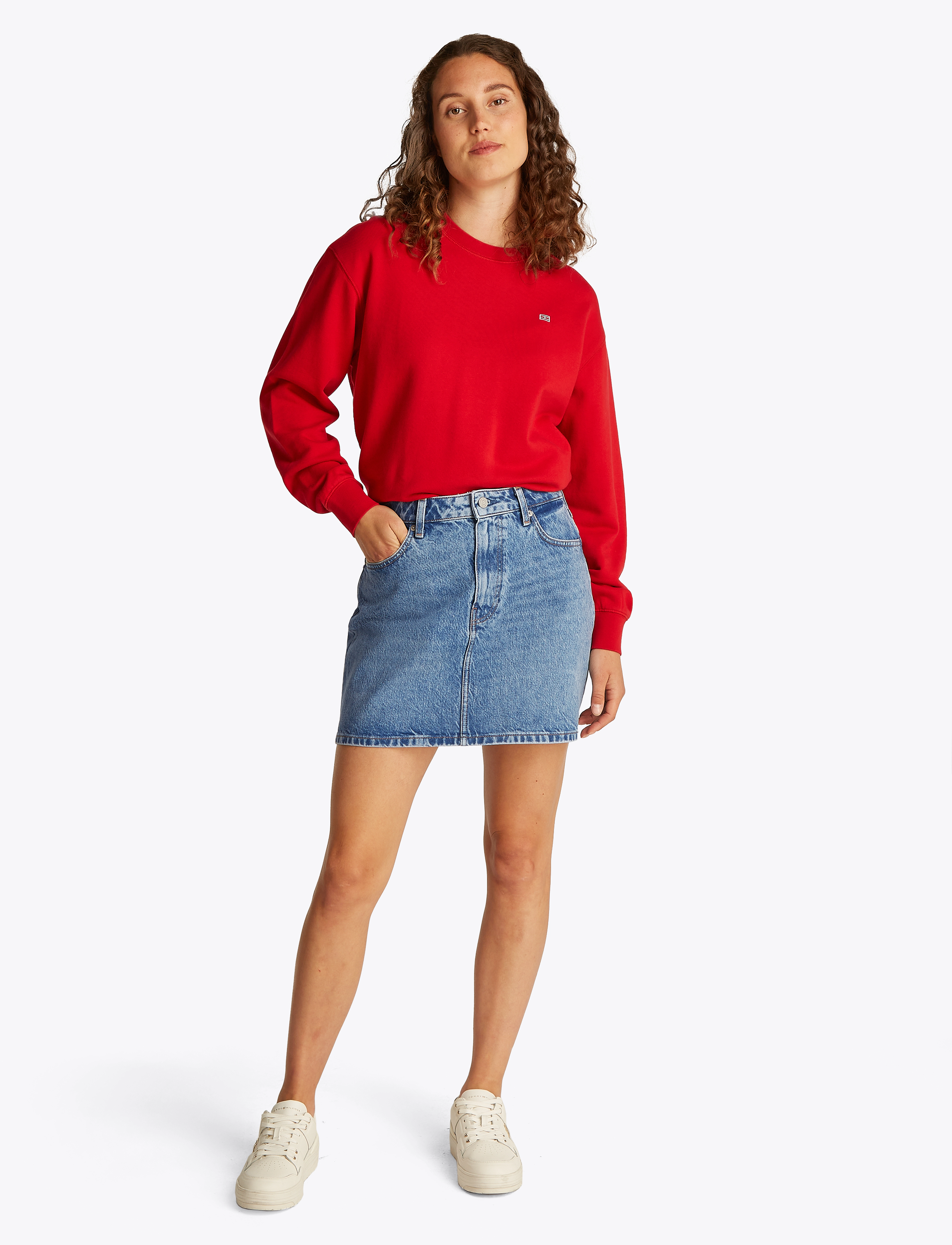 Tommy Hilfiger DNM MINI SKIRT HW ALI - Korte nederdele - ALI / blue