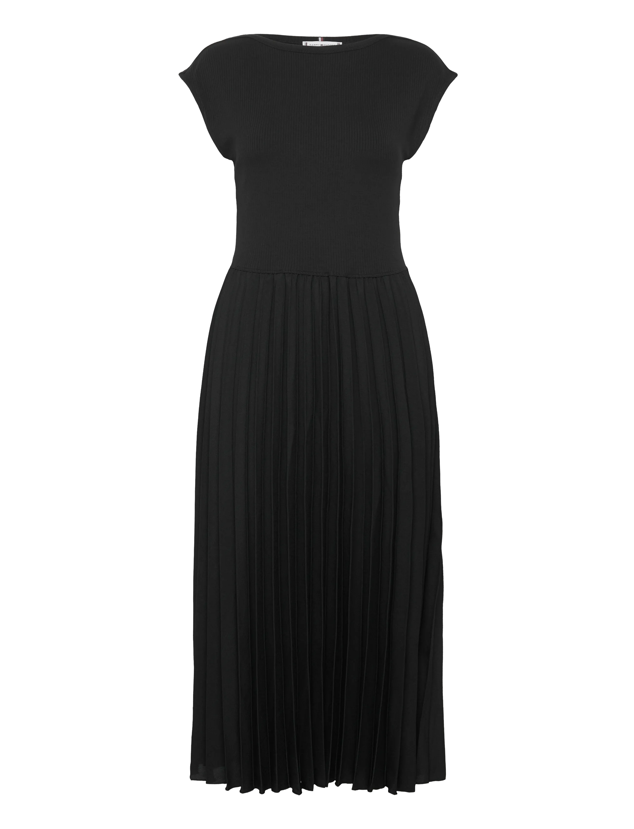Tommy Hilfiger 5X2 RIB MIDI F&F DRS - Kleidid - BLACK / black