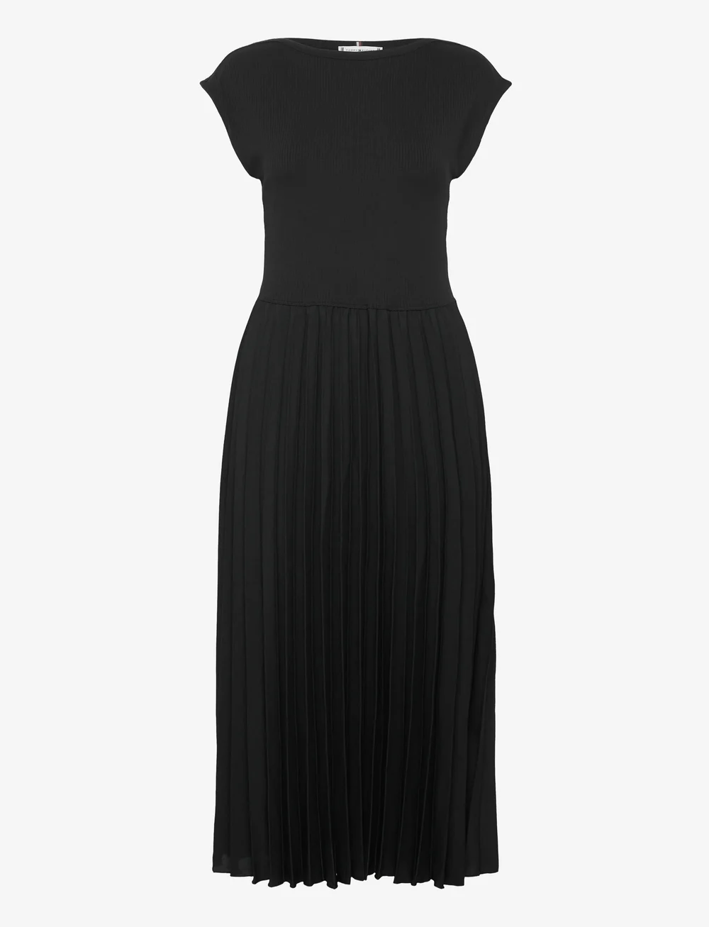 Tommy Hilfiger - 5X2 RIB MIDI F&F DRS - sukienki do kolan i midi - black - 1