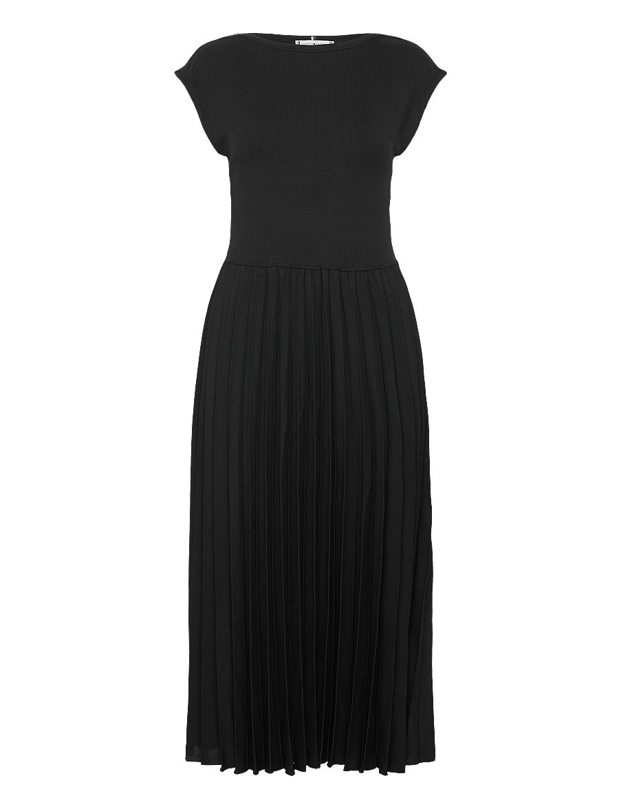 Tommy Hilfiger - 5X2 RIB MIDI F&F DRS - black - 1