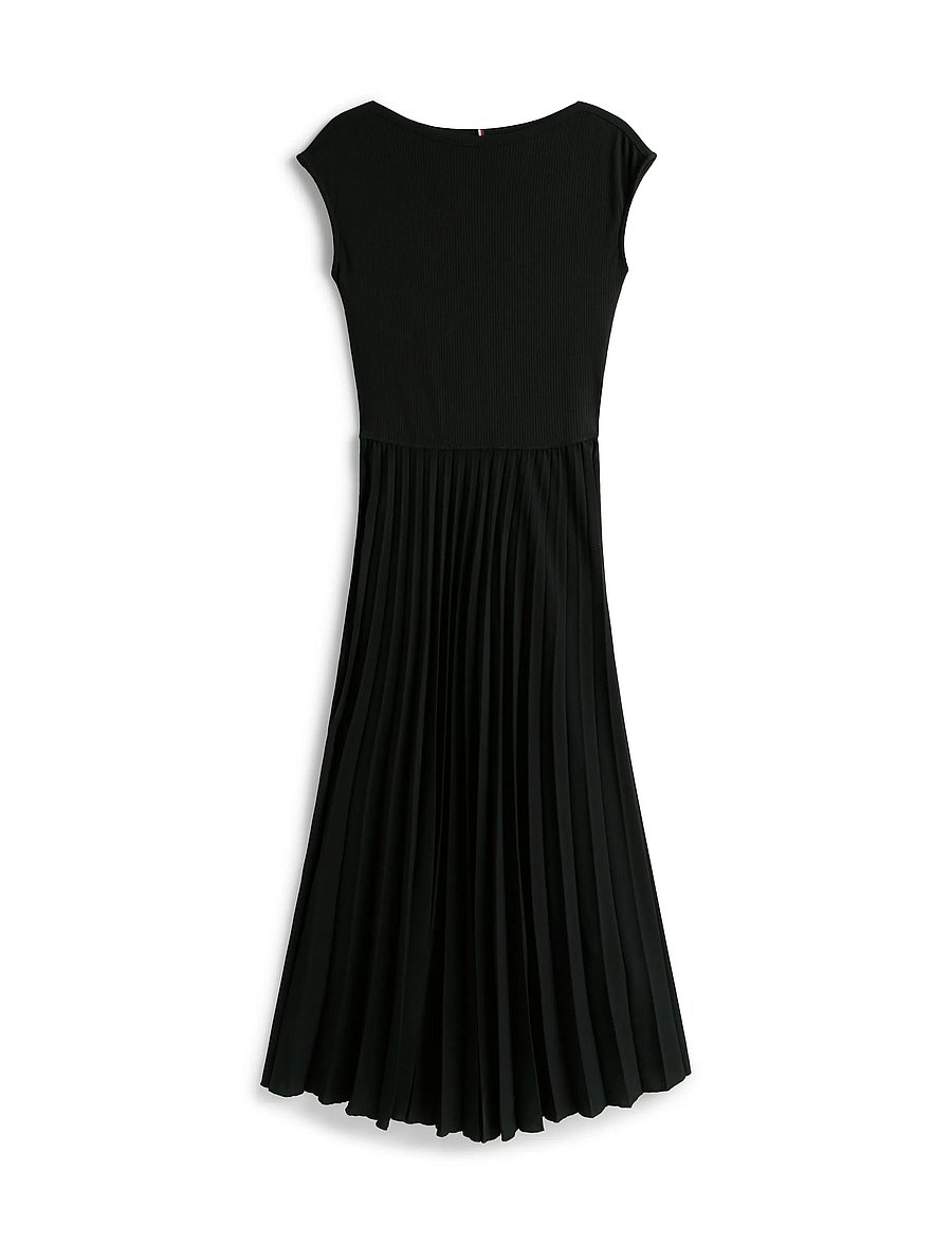 Tommy Hilfiger - 5X2 RIB MIDI F&F DRS - black - 5