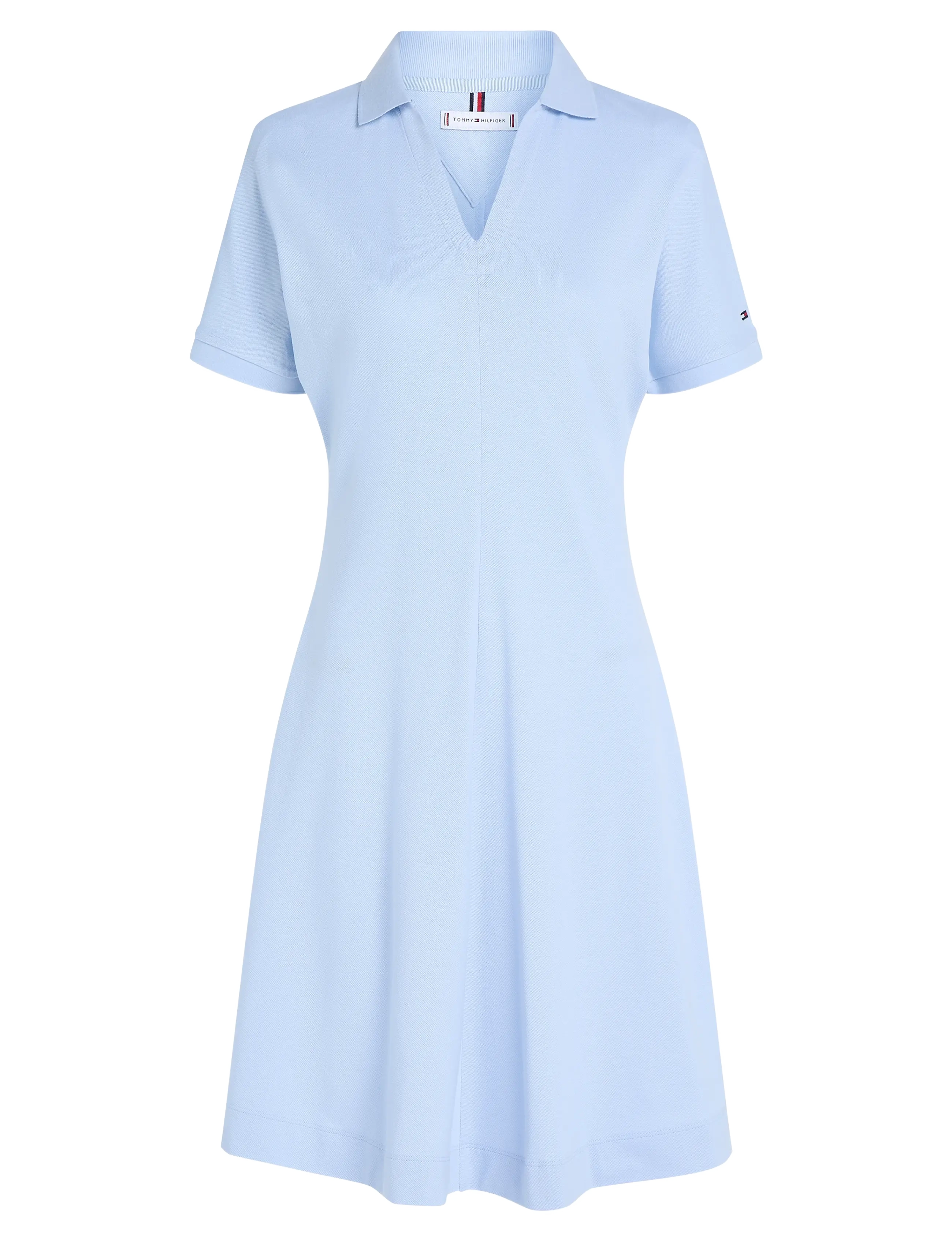 TOMMY HILFIGER Lyocell Open-Nk F&F Polo Kleid Blau - L - Damen