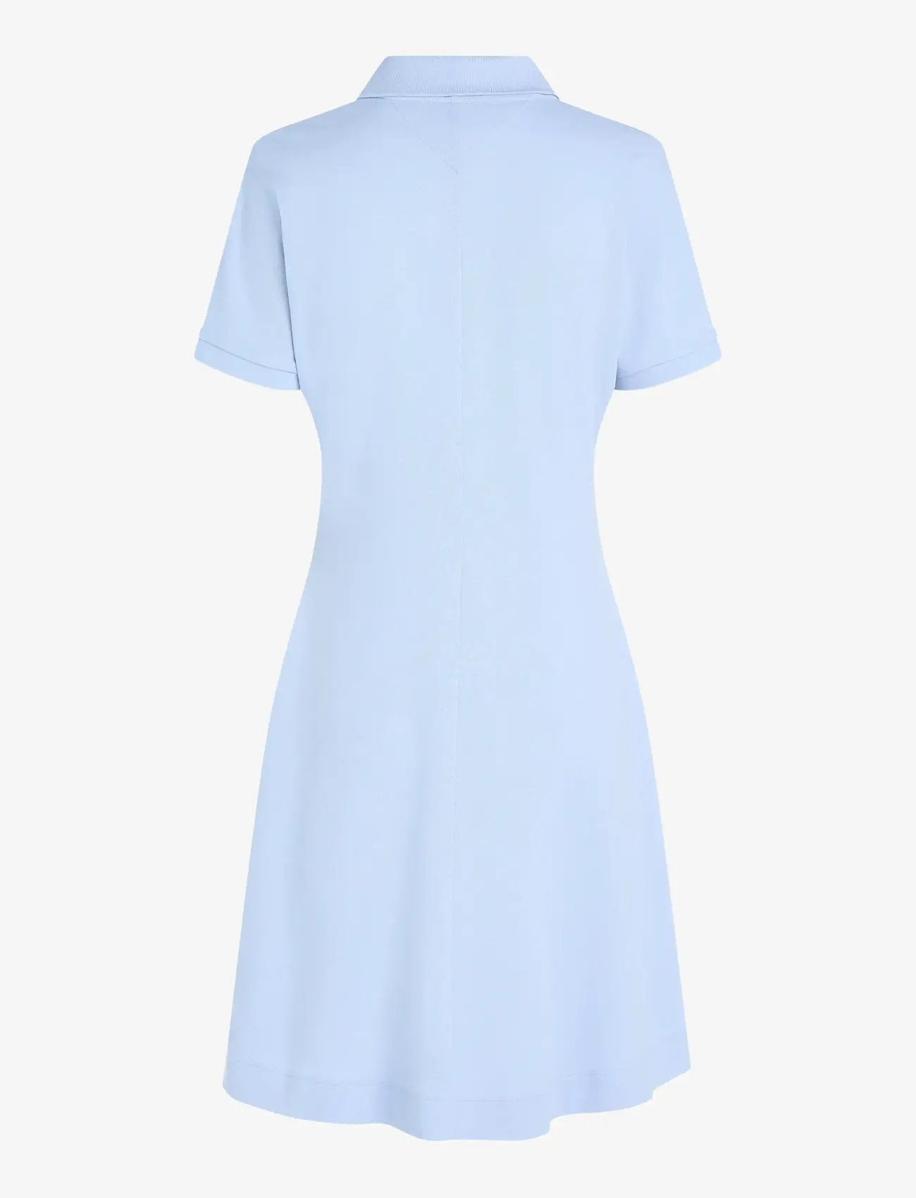 Tommy Hilfiger - LYOCELL OPEN-NK F&F POLO DRESS - t-shirtklänningar - breezy blue - 2