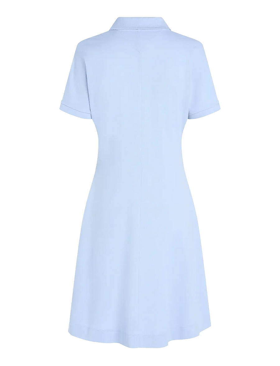 Tommy Hilfiger - LYOCELL OPEN-NK F&F POLO DRESS - t-shirt-kleider - breezy blue - 2