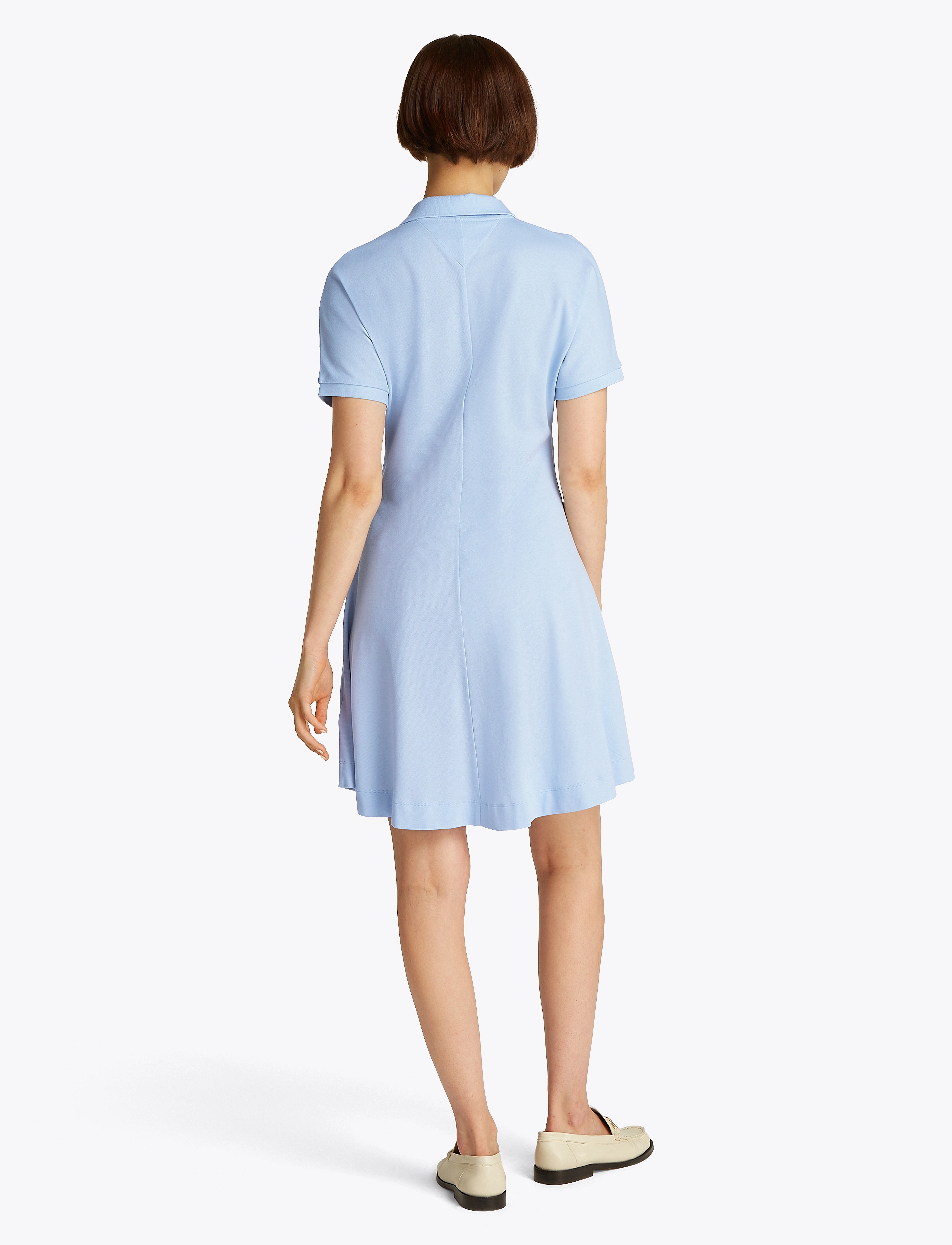 Tommy Hilfiger - LYOCELL OPEN-NK F&F POLO DRESS - breezy blue - 3