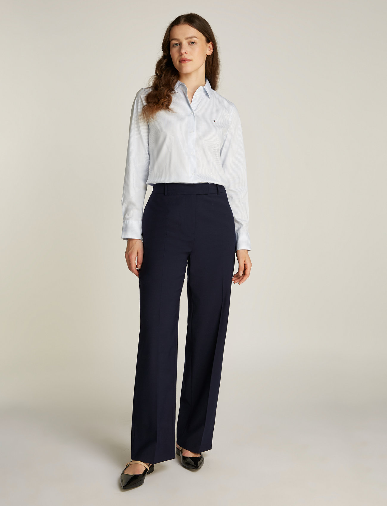 Tommy Hilfiger - COOL WOOL RELAXED STRAIGHT PANT - dark night navy - 0