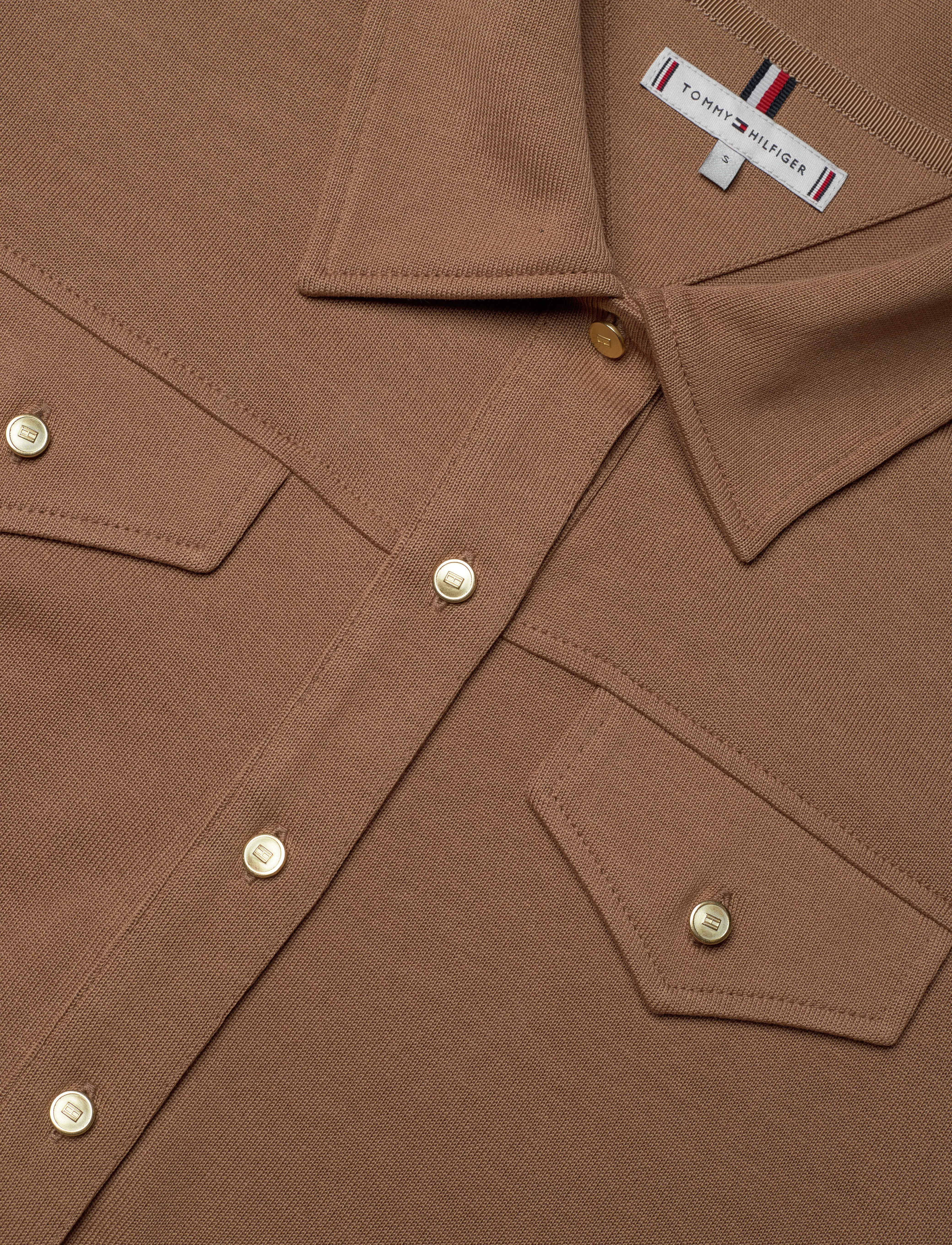 Tommy Hilfiger - GOLD BUTTON MIDI SHIRT DRS - hemdkleider - hickory - 5