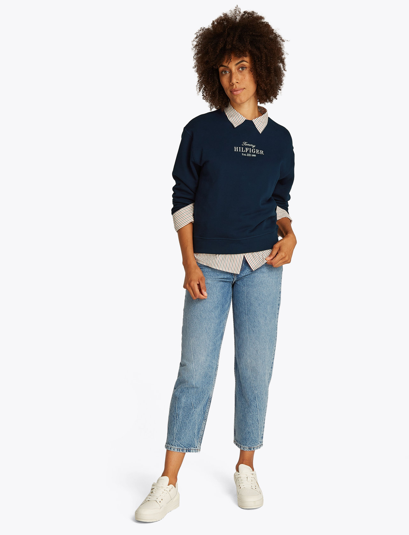 Tommy Hilfiger - REG HILFIGER SWEATSHIRT - sweatshirts - dark night navy - 4