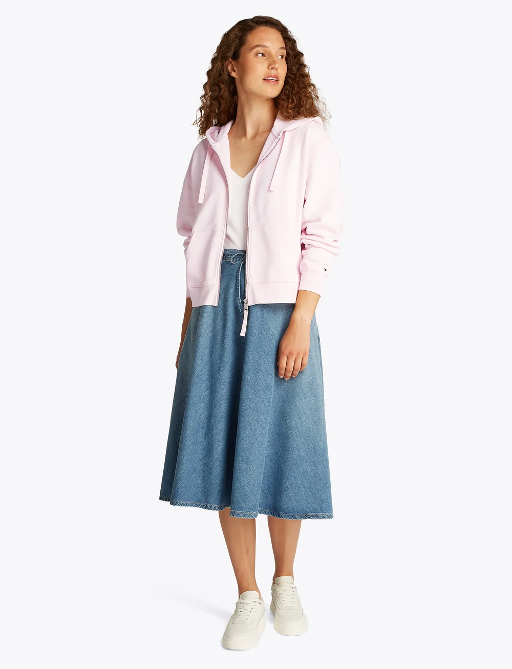 Tommy Hilfiger - REG SCRIPT ZIP HOODIE - hoodies - light pink - 0