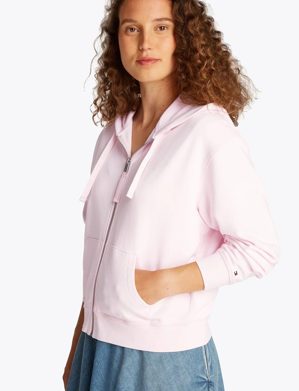 Tommy Hilfiger - REG SCRIPT ZIP HOODIE - hoodies - light pink - 4