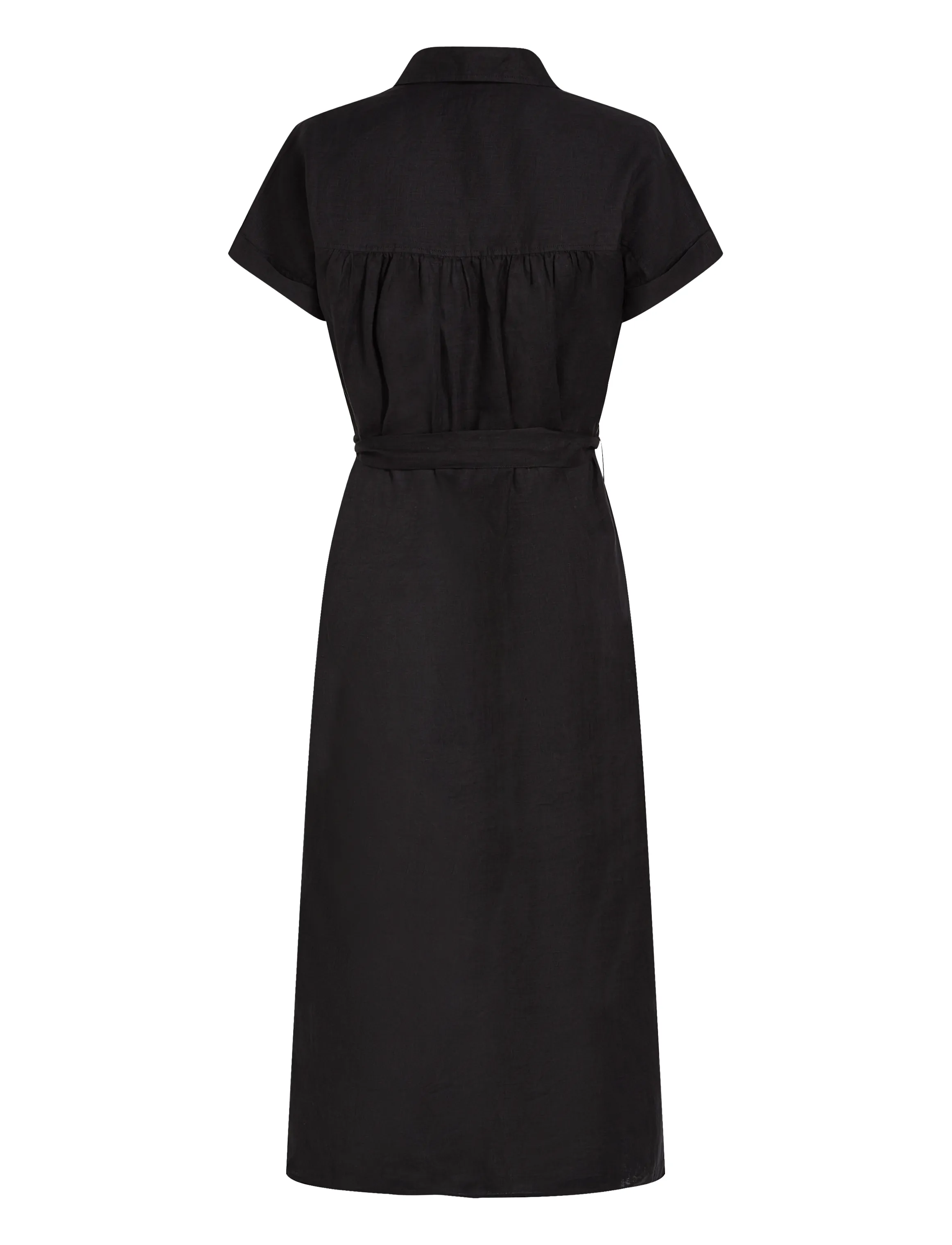 Tommy Hilfiger - ESS LINEN S/S MIDI SHIRT DRESS - black - 4