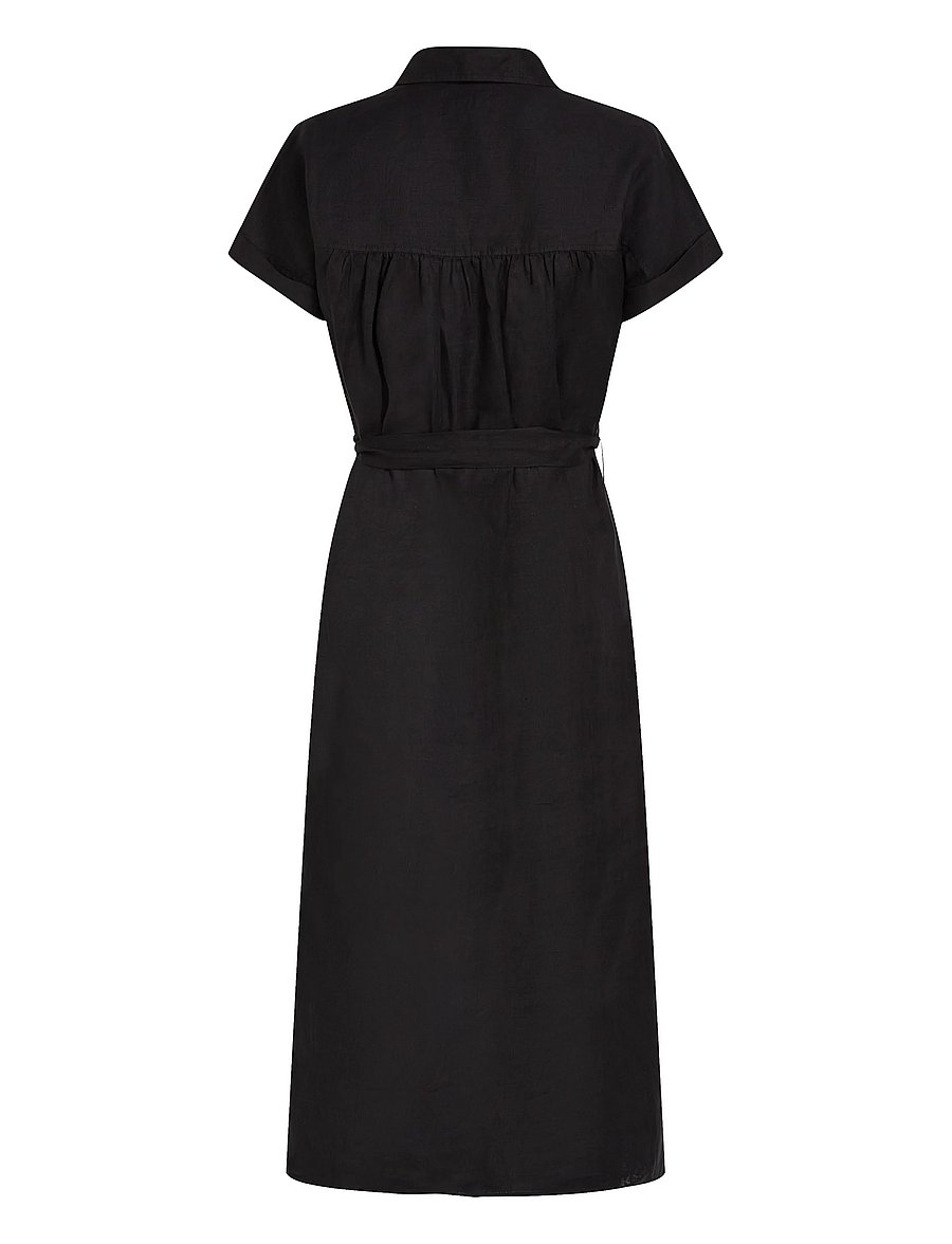 Tommy Hilfiger - ESS LINEN S/S MIDI SHIRT DRESS - black - 4