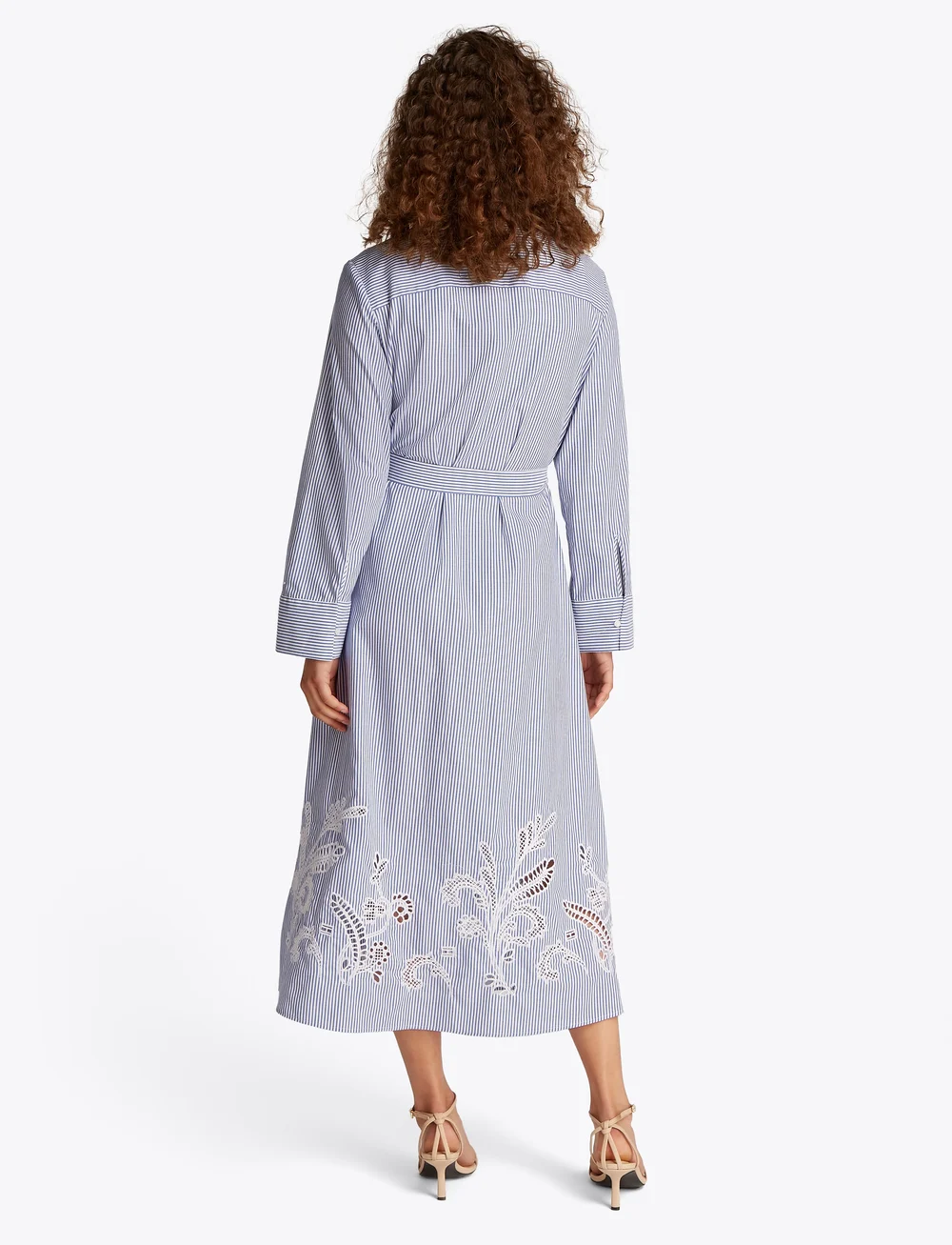 Tommy Hilfiger - BRODERIE ANGLAISE CO SHIRT DRESS - särkkleidid - classic ithaca/ cobalt blue - 1