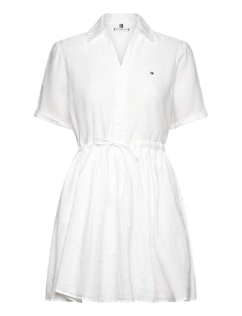 Tommy Hilfiger - ESS LINEN S/S SHORT DRESS - konfirmation - th optic white - 1