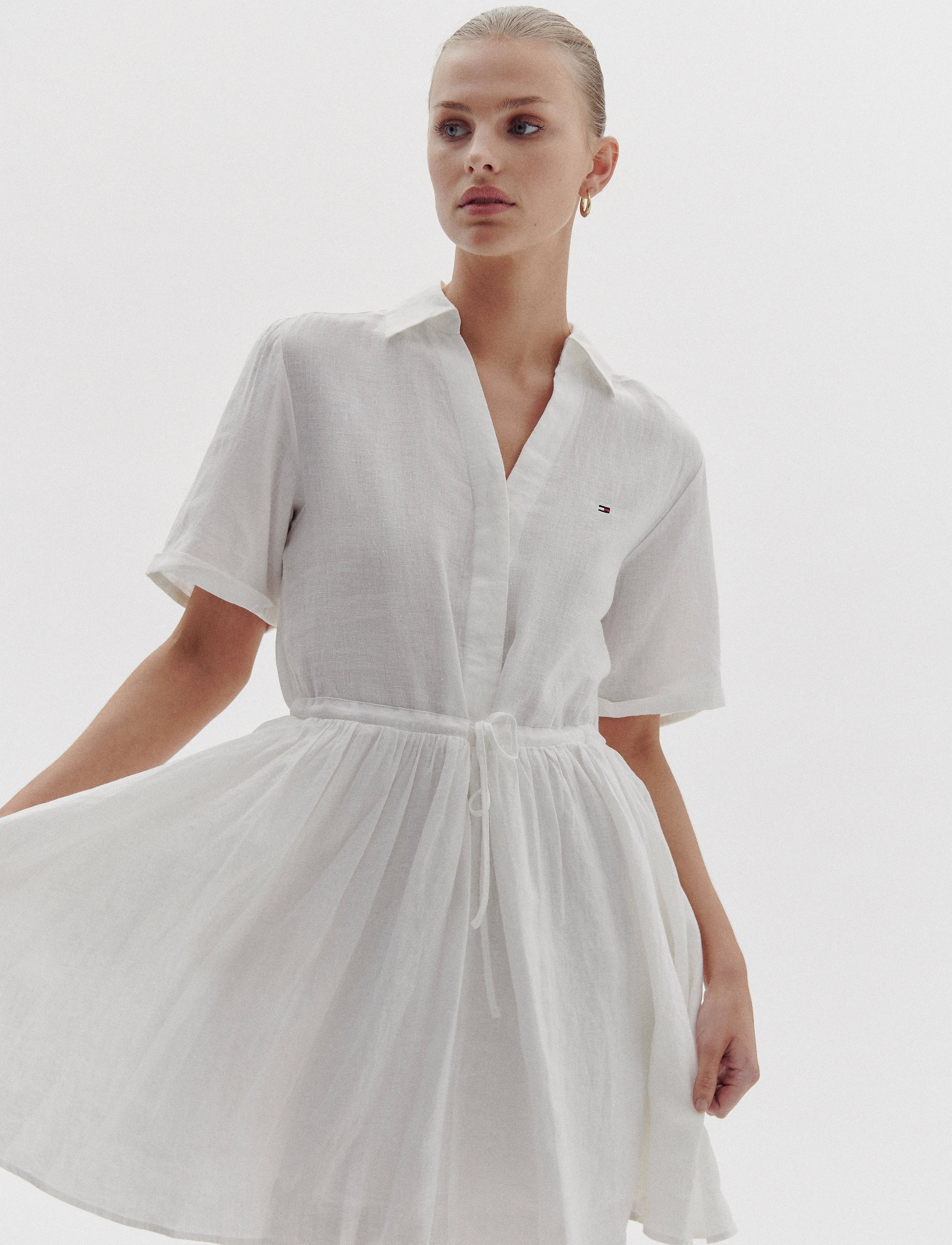 Ess Linen S/S Short Dress
