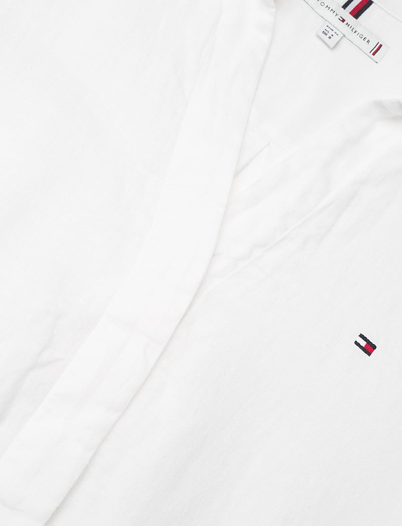 Tommy Hilfiger - ESS LINEN S/S SHORT DRESS - konfirmation - th optic white - 5