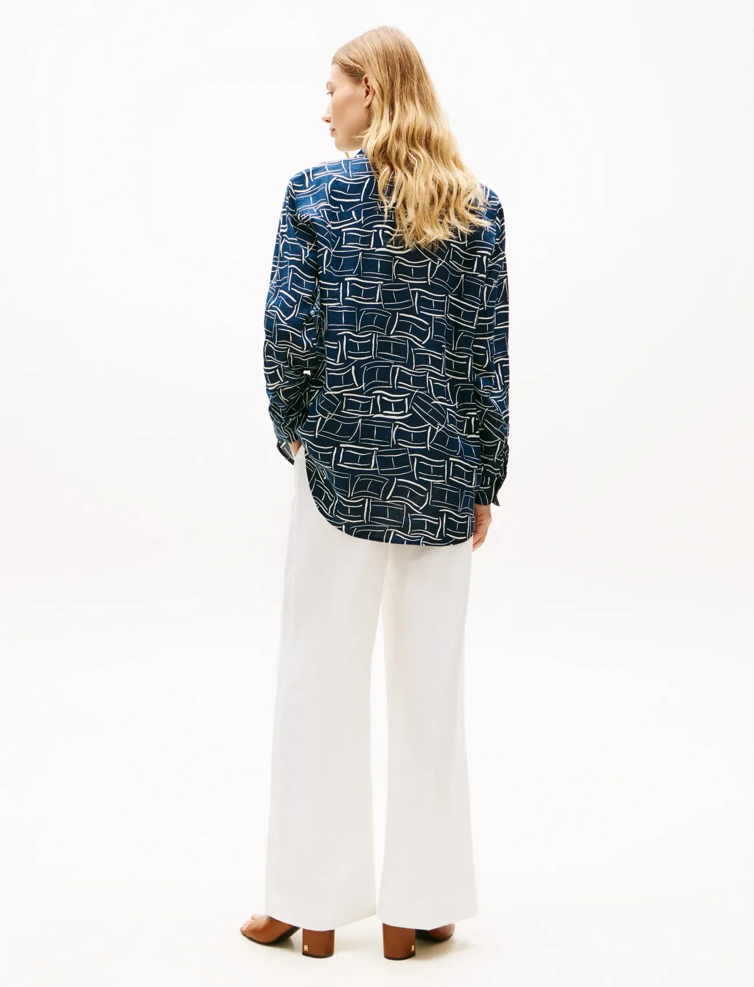 Tommy Hilfiger - ESS LINEN RELAXED LS SHIRT - leinenhemden - flag feathers dark night navy - 2
