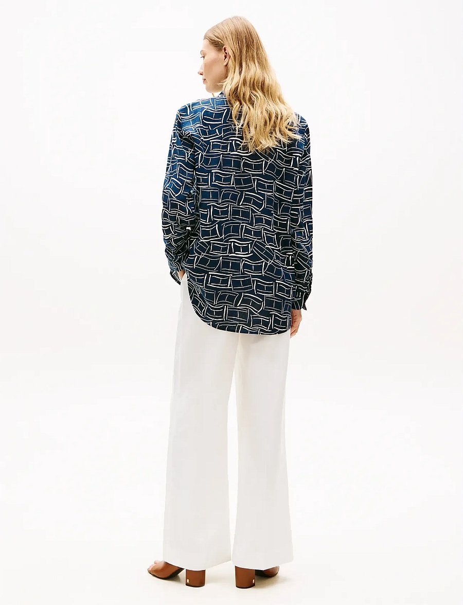 Tommy Hilfiger - ESS LINEN RELAXED LS SHIRT - leinenhemden - flag feathers dark night navy - 2