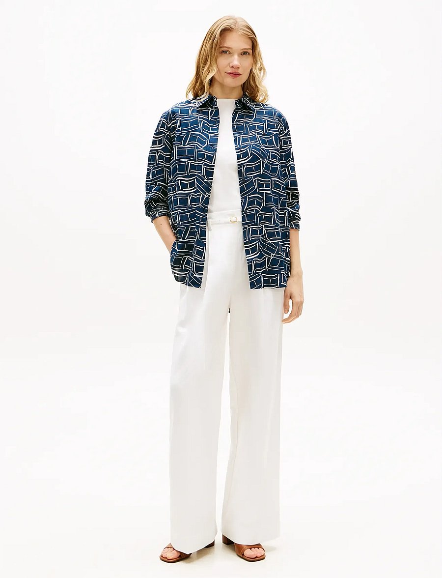 Tommy Hilfiger - ESS LINEN RELAXED LS SHIRT - leinenhemden - flag feathers dark night navy - 3