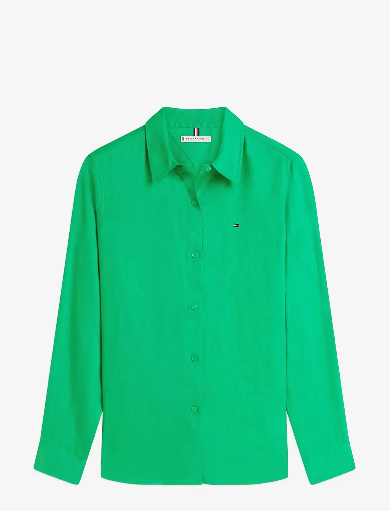 Tommy Hilfiger - ESS LINEN RELAXED LS SHIRT - hørskjorter - courtside green - 1