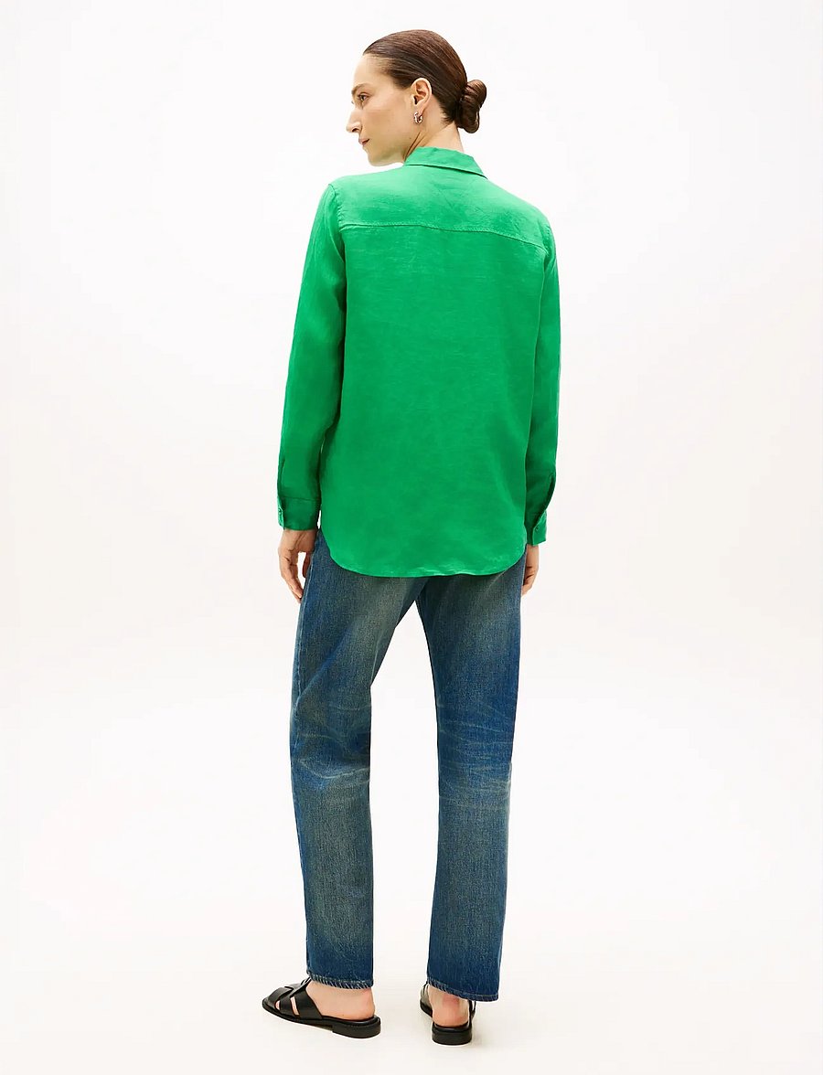 Tommy Hilfiger - ESS LINEN RELAXED LS SHIRT - chemises de lin - courtside green - 2