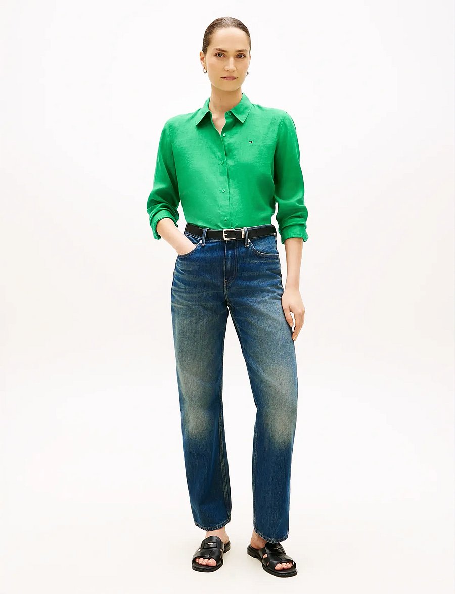 Tommy Hilfiger - ESS LINEN RELAXED LS SHIRT - chemises de lin - courtside green - 3