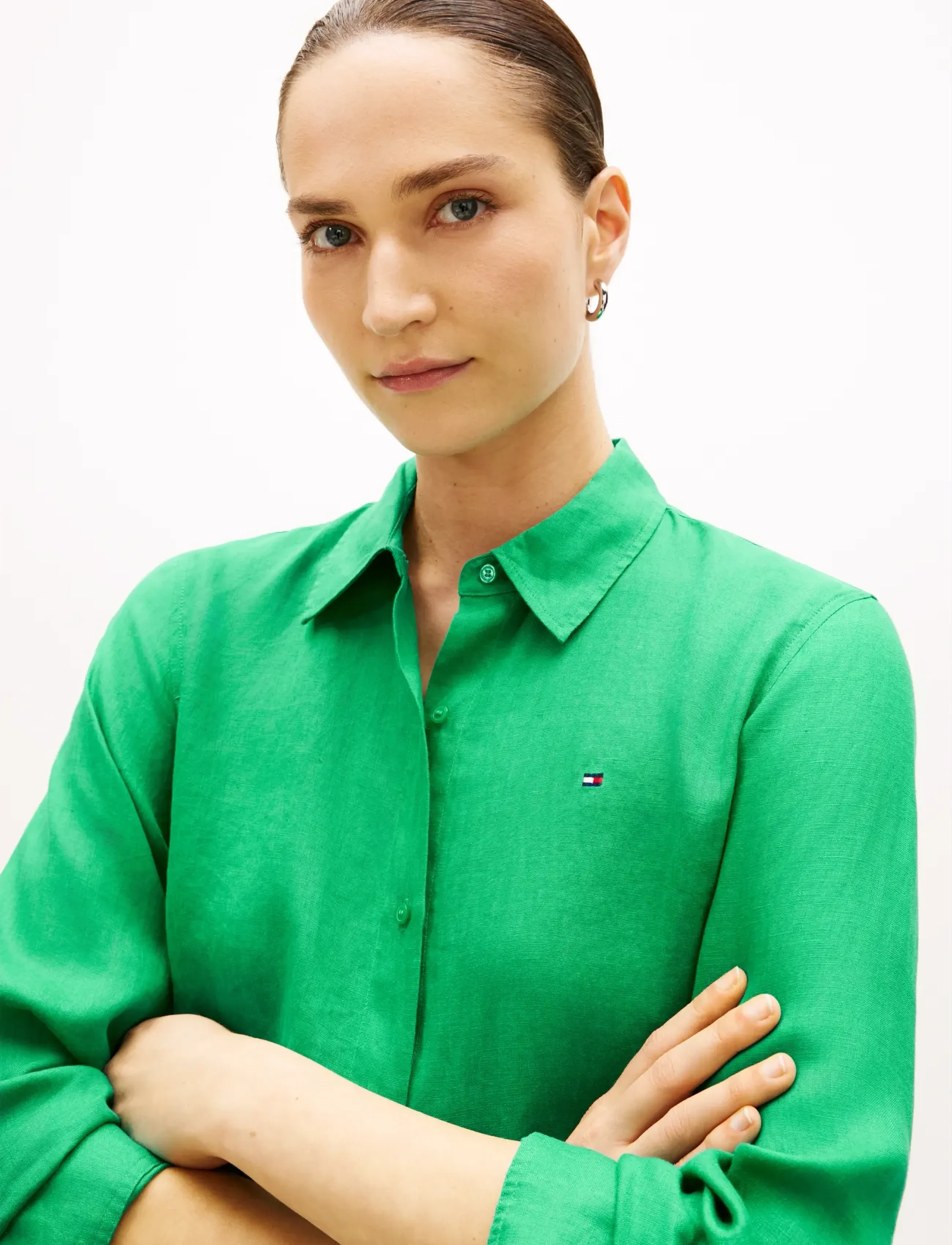 Tommy Hilfiger - ESS LINEN RELAXED LS SHIRT - leinenhemden - courtside green - 4