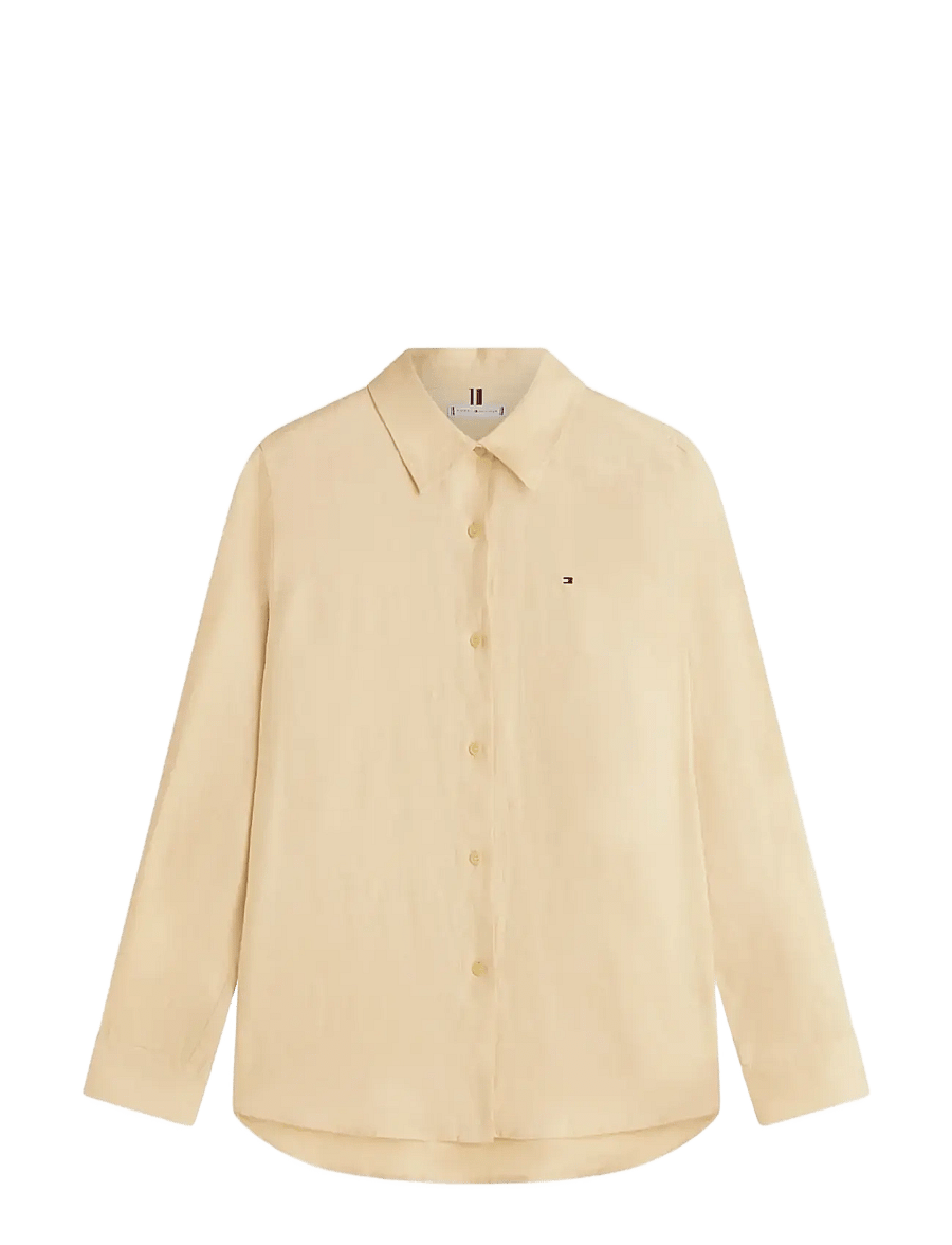 Tommy Hilfiger - ESS LINEN RELAXED LS SHIRT - linen shirts - harvest wheat - 1