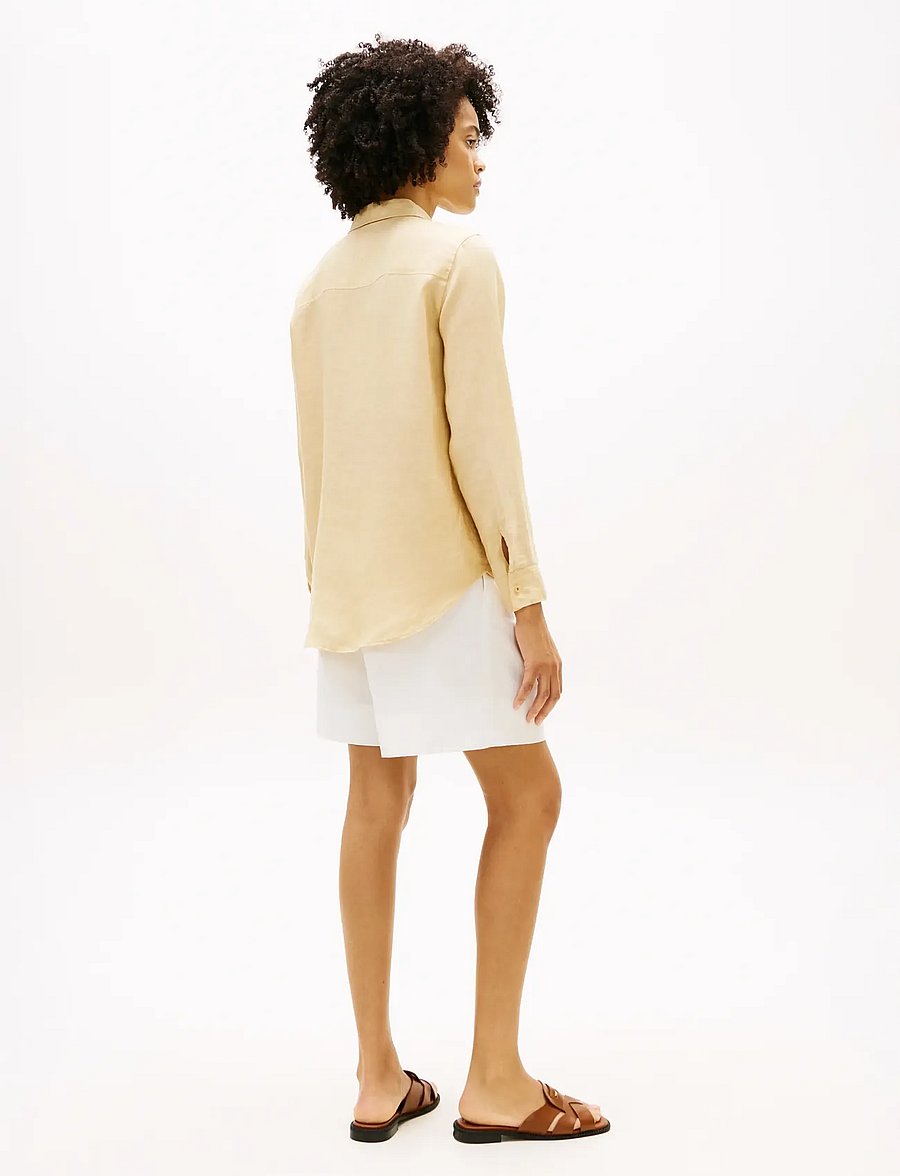 Tommy Hilfiger - ESS LINEN RELAXED LS SHIRT - linen shirts - harvest wheat - 2