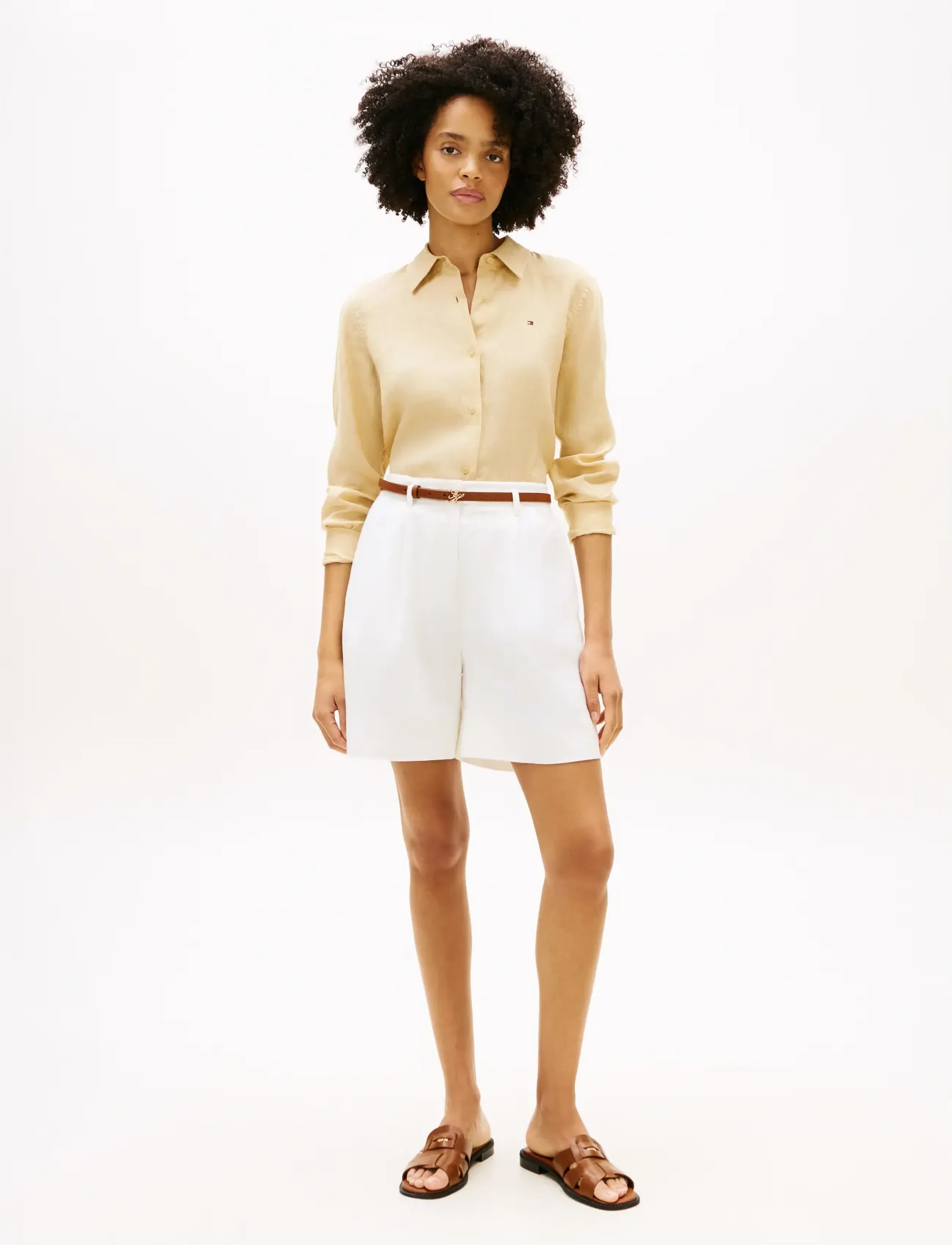 Tommy Hilfiger - ESS LINEN RELAXED LS SHIRT - linen shirts - harvest wheat - 3