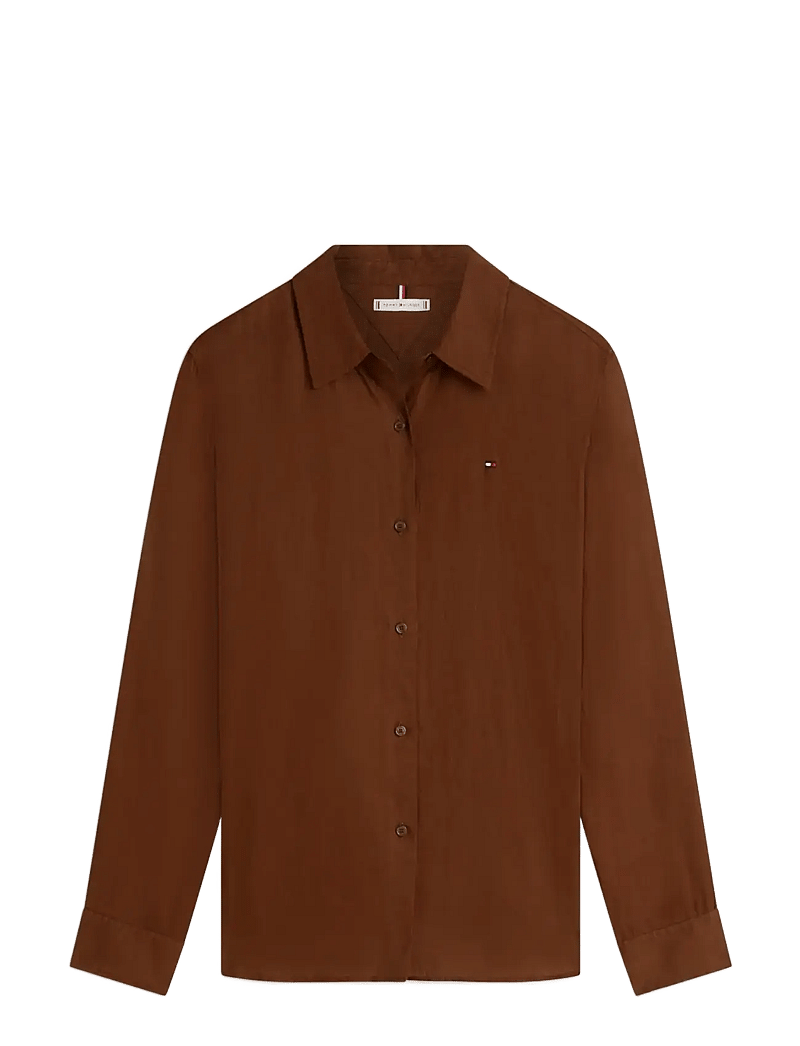 Tommy Hilfiger - ESS LINEN RELAXED LS SHIRT - chemises de lin - legacy brown - 1