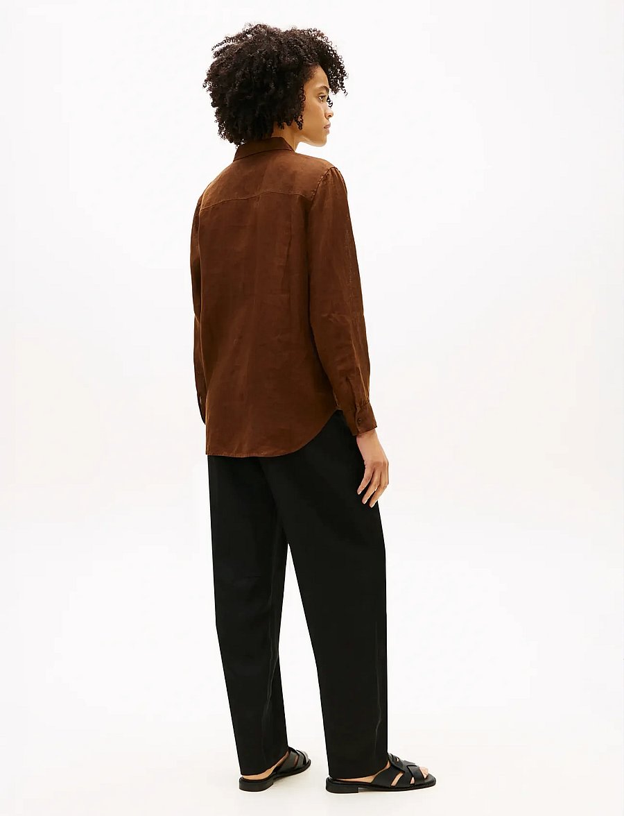 Tommy Hilfiger - ESS LINEN RELAXED LS SHIRT - linnen overhemden - legacy brown - 2
