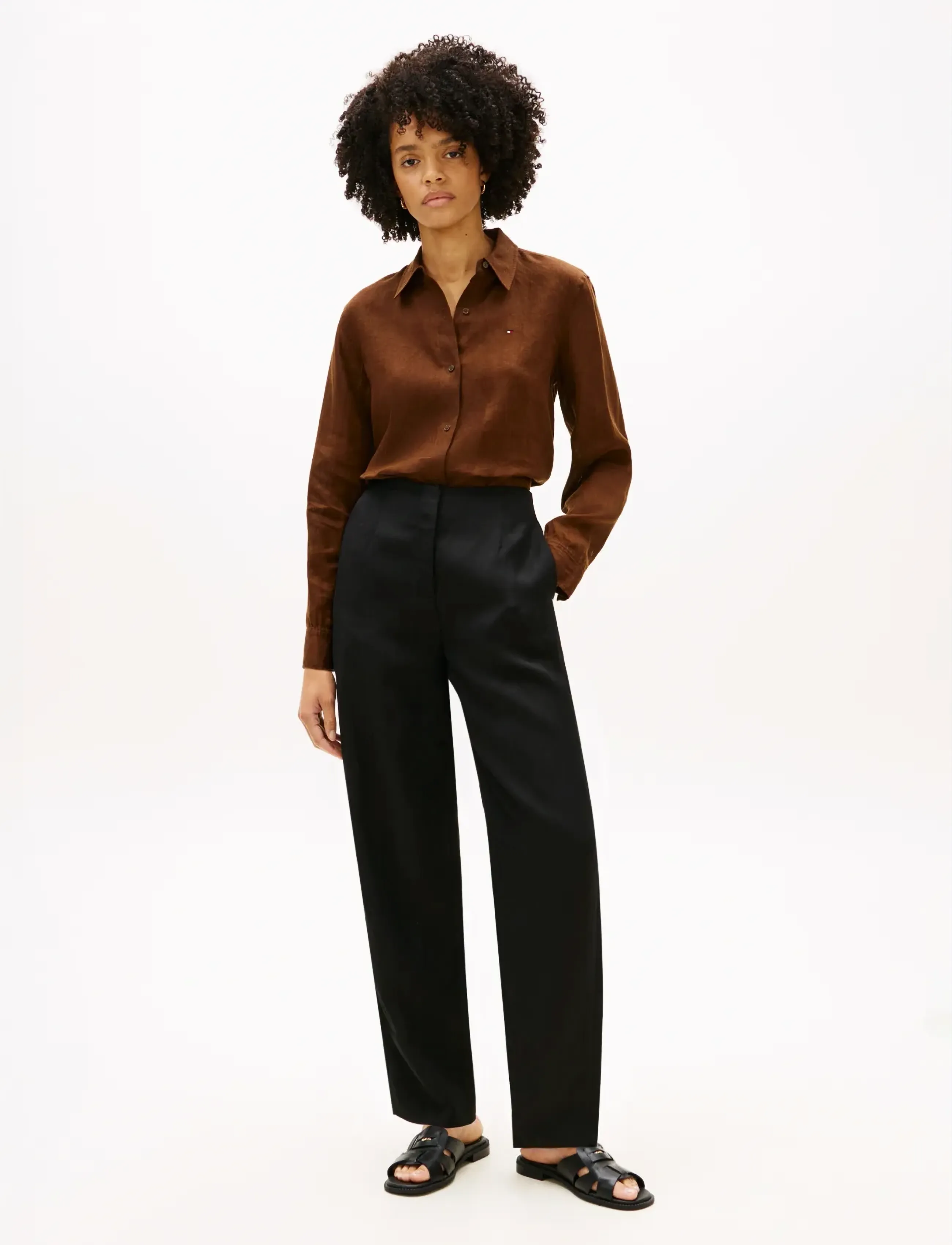 Tommy Hilfiger - ESS LINEN RELAXED LS SHIRT - linased särgid - legacy brown - 3