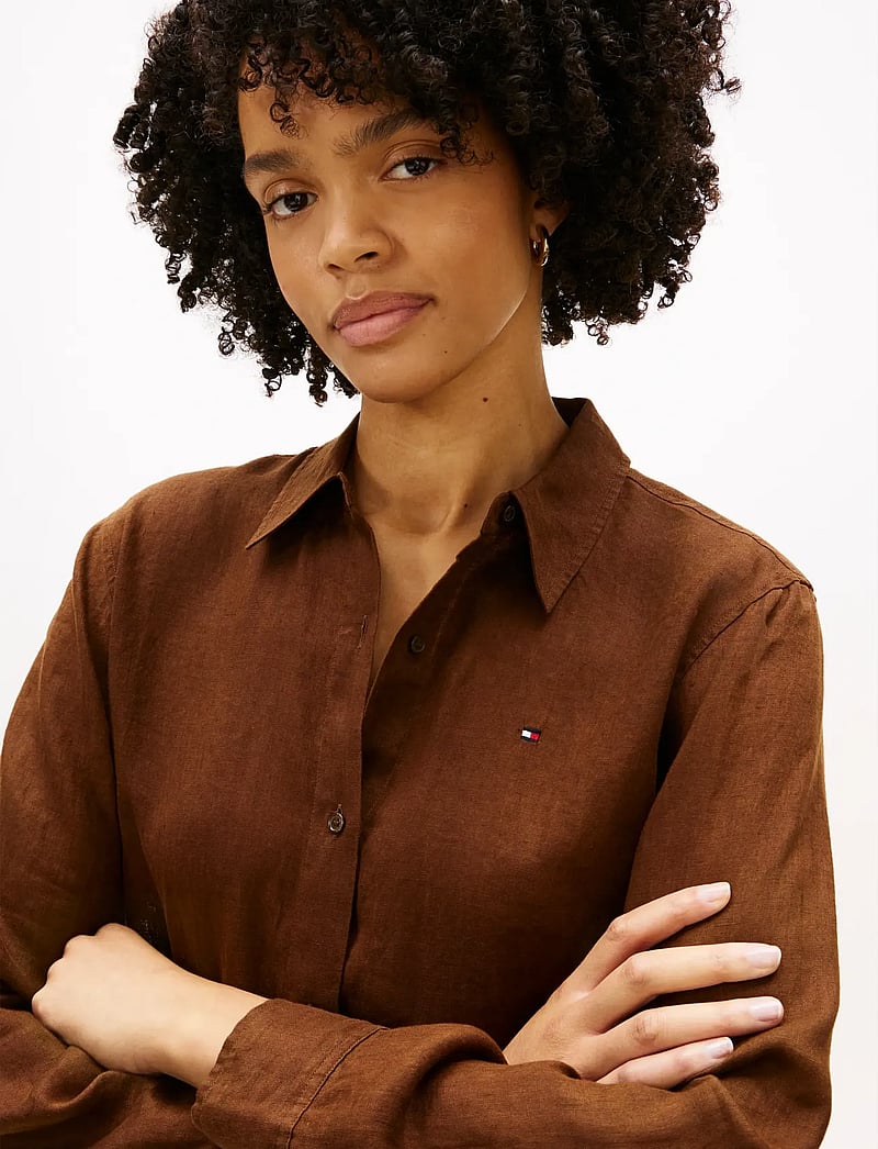 Tommy Hilfiger - ESS LINEN RELAXED LS SHIRT - chemises de lin - legacy brown - 4