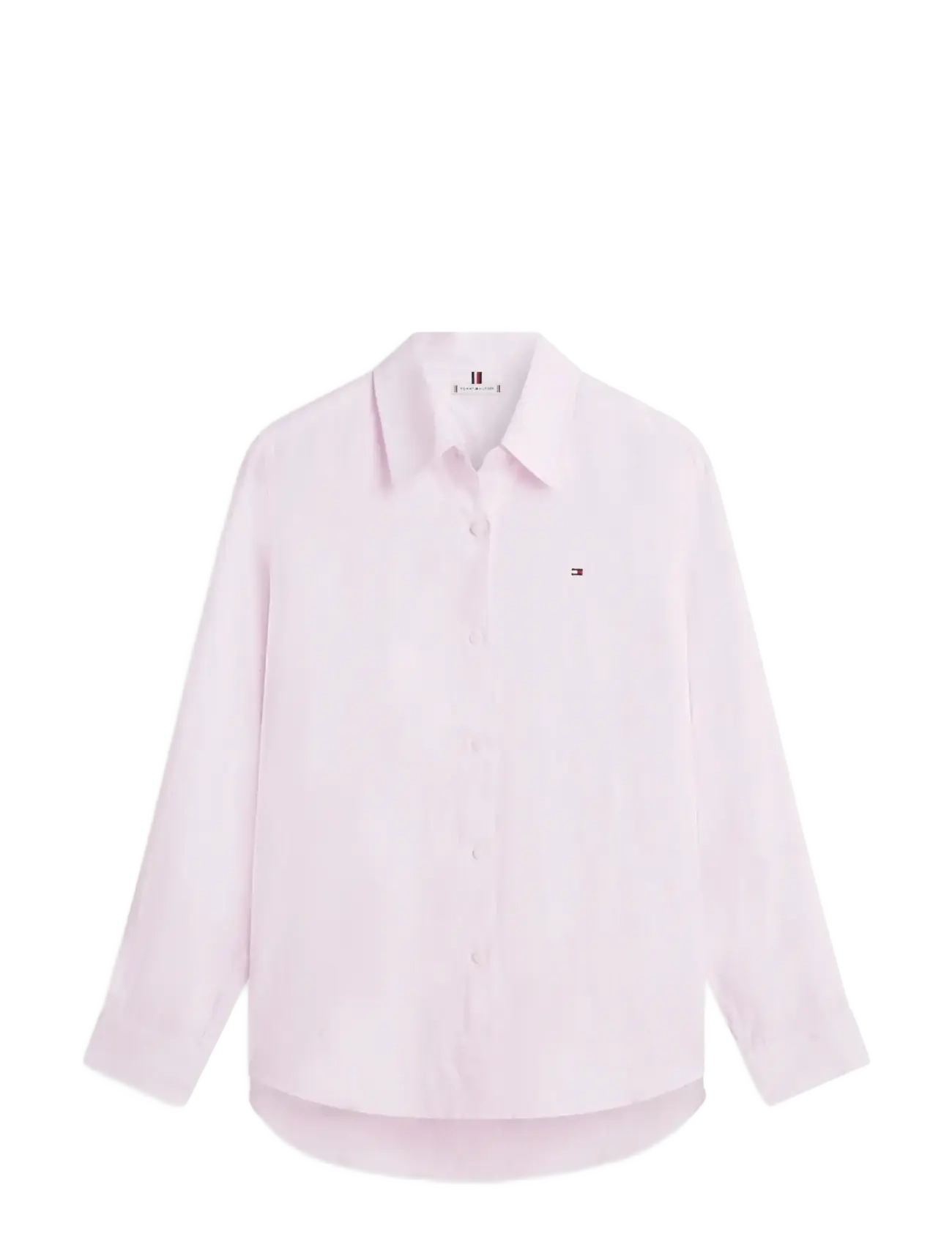 Tommy Hilfiger ESS LINEN RELAXED LS SHIRT - Kläder - LILAC POWDER / pink/rose