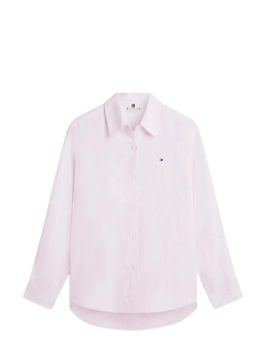 Tommy Hilfiger - ESS LINEN RELAXED LS SHIRT - linnen overhemden - lilac powder - 1