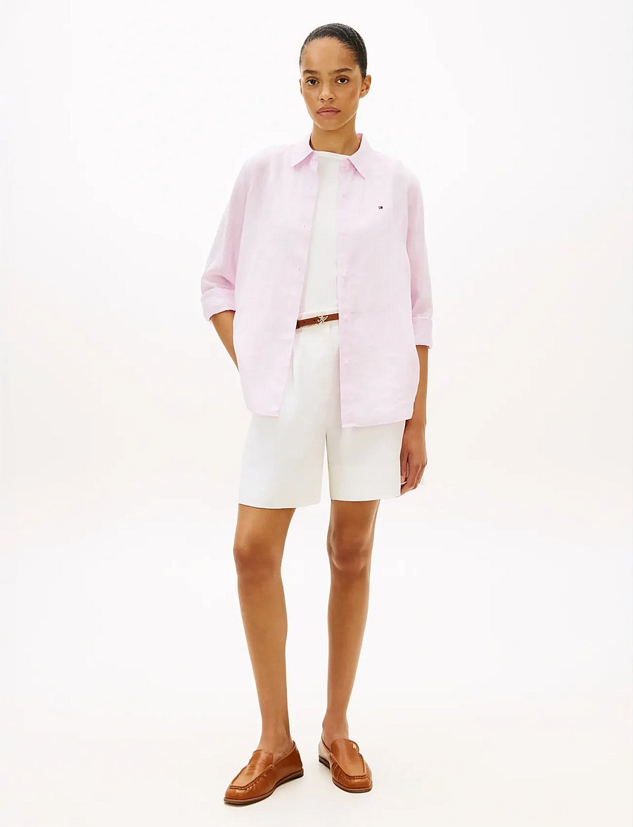 Tommy Hilfiger - ESS LINEN RELAXED LS SHIRT - linnen overhemden - lilac powder - 3