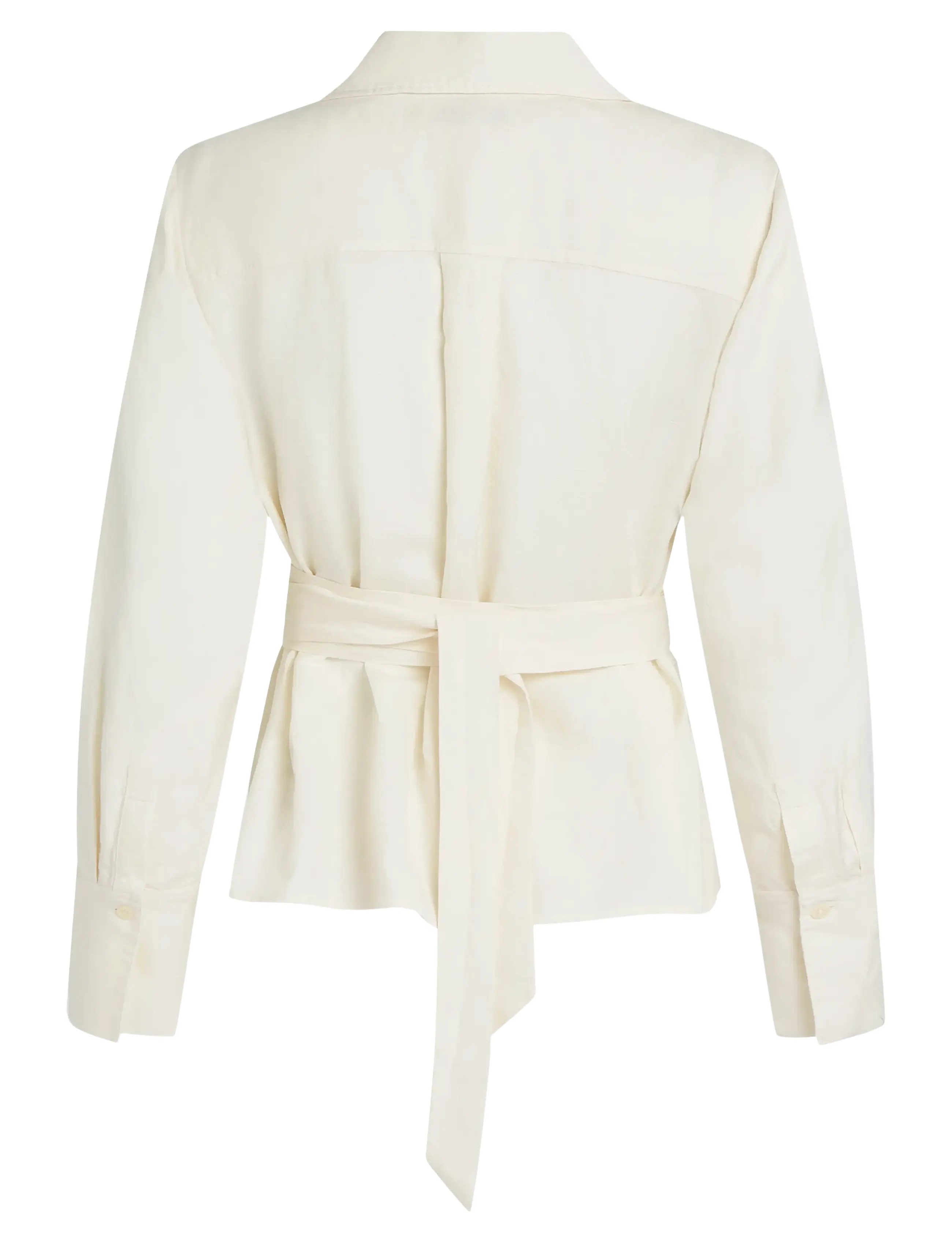 Tommy Hilfiger - TEXTURED LINEN WRAP BLOUSE - ivory petal - 1