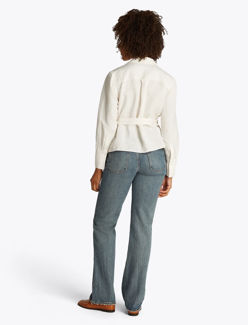 Tommy Hilfiger - TEXTURED LINEN WRAP BLOUSE - linased särgid - ivory petal - 2
