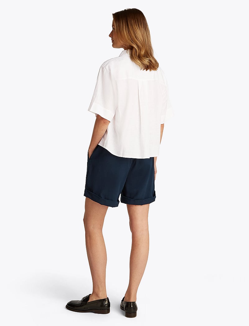 Tommy Hilfiger - ESS LINEN RELAXED S/S SHIRT - linen shirts - th optic white - 3