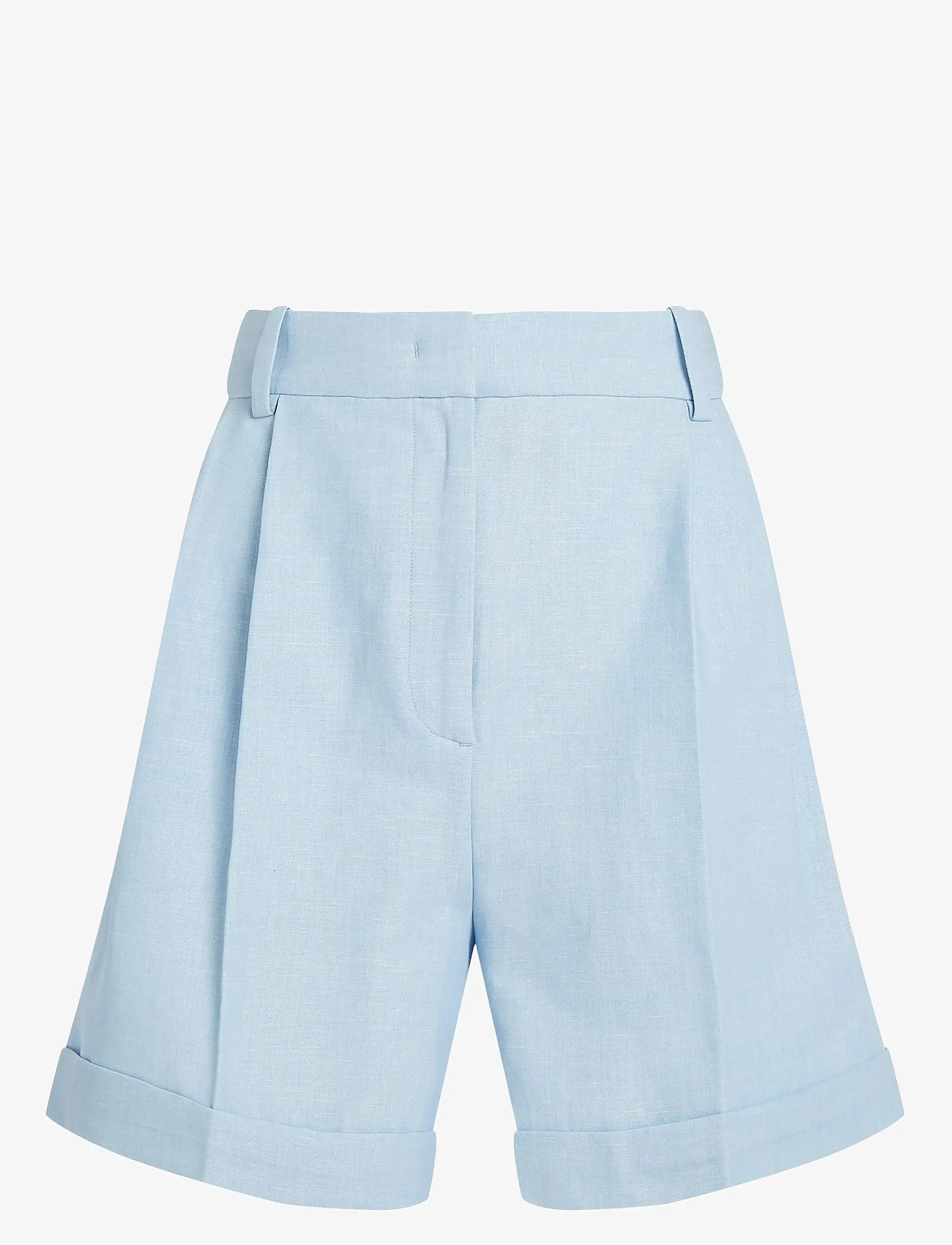 Tommy Hilfiger - LINEN MIX PLEATED SHORT - linen shorts - breezy blue - 0