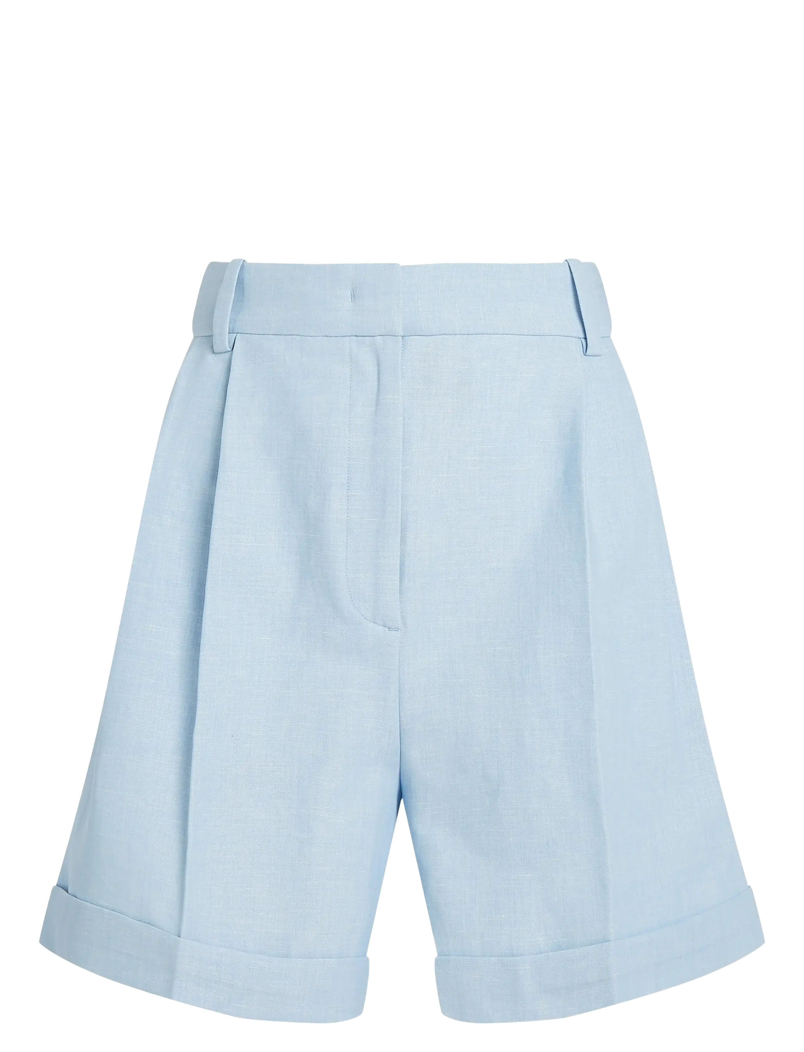 Tommy Hilfiger LINEN MIX PLEATED SHORT - Shorts - BREEZY BLUE / blue