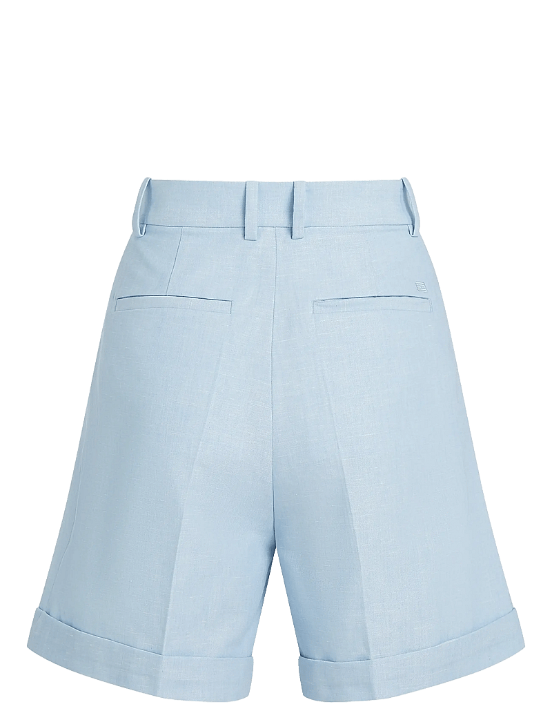 Tommy Hilfiger - LINEN MIX PLEATED SHORT - linneshorts - breezy blue - 1