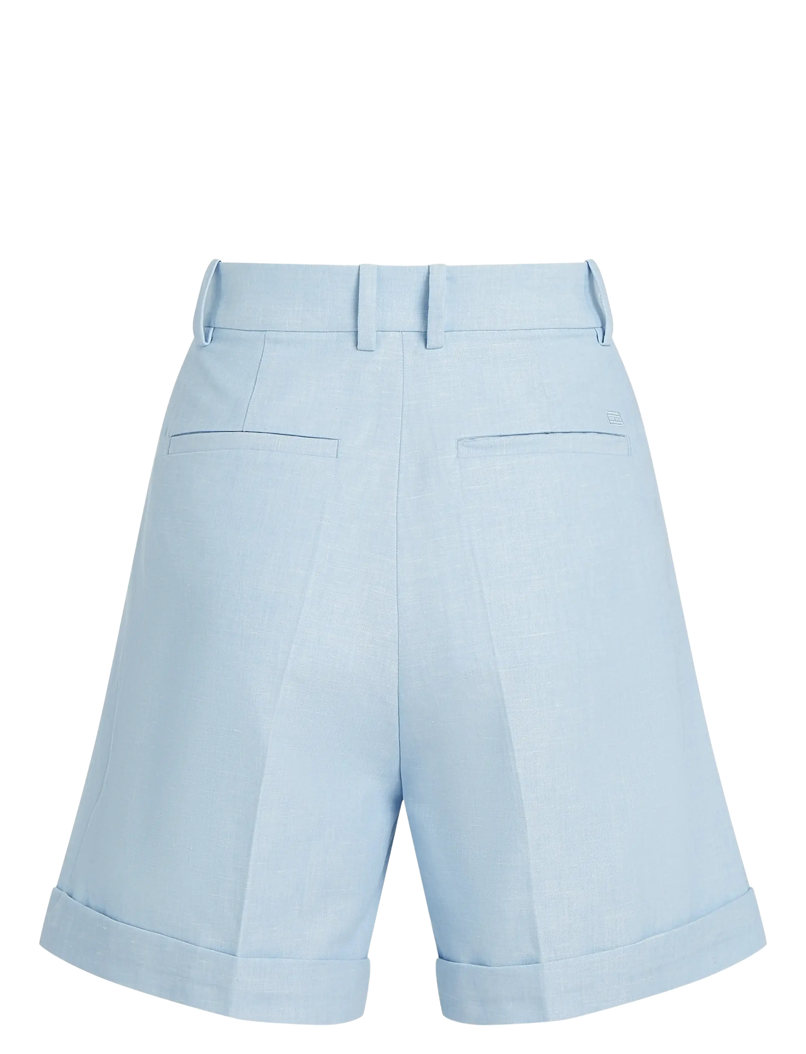 Tommy Hilfiger - LINEN MIX PLEATED SHORT - hørshorts - breezy blue - 1